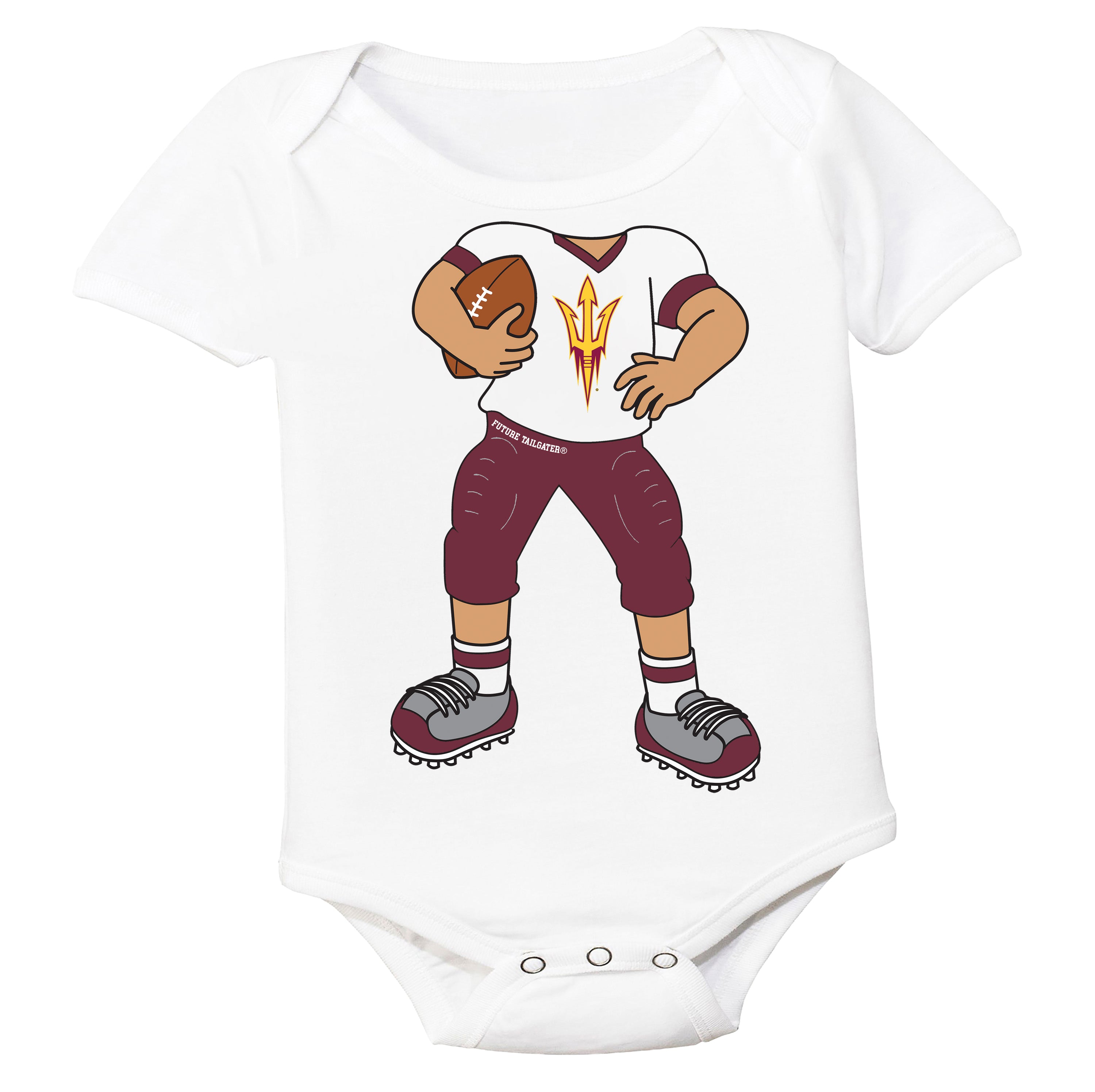 Arizona State Sun Devils Heads Up! Football Player Baby Bodysuit