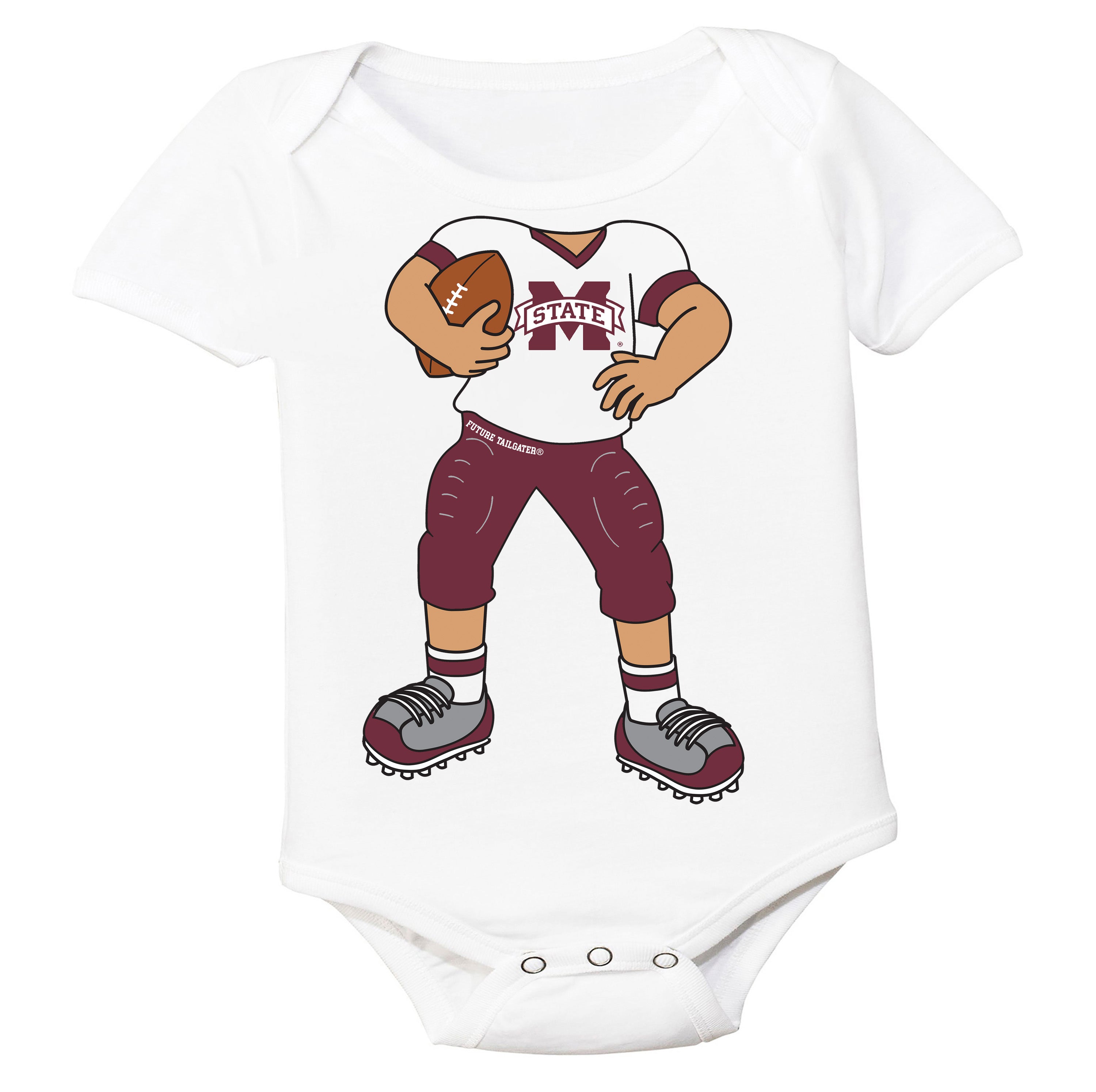 Mississippi State Bulldogs Heads Up! Football Player Baby Bodysuit