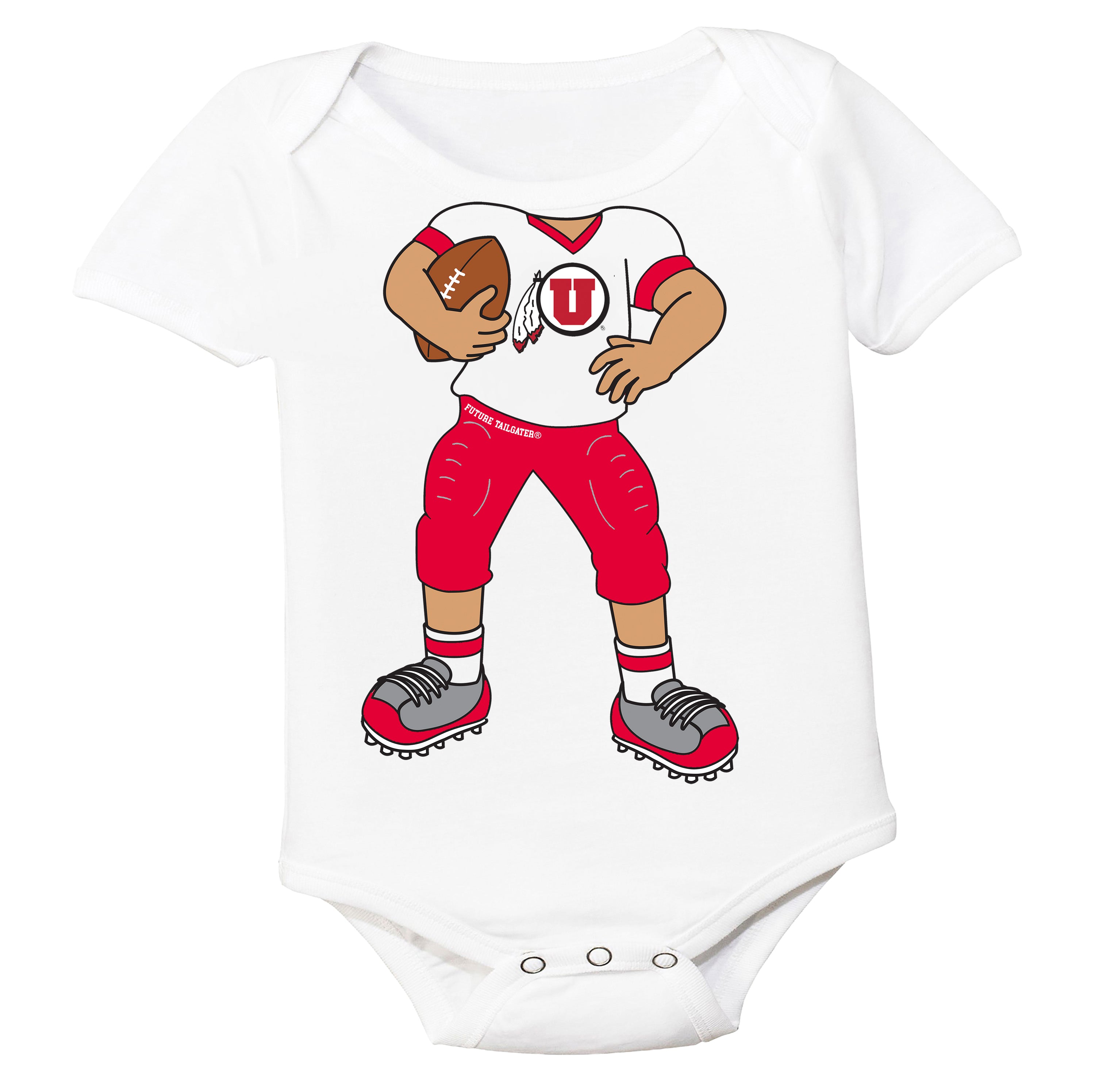 Utah Utes Heads Up! Football Player Baby Bodysuit