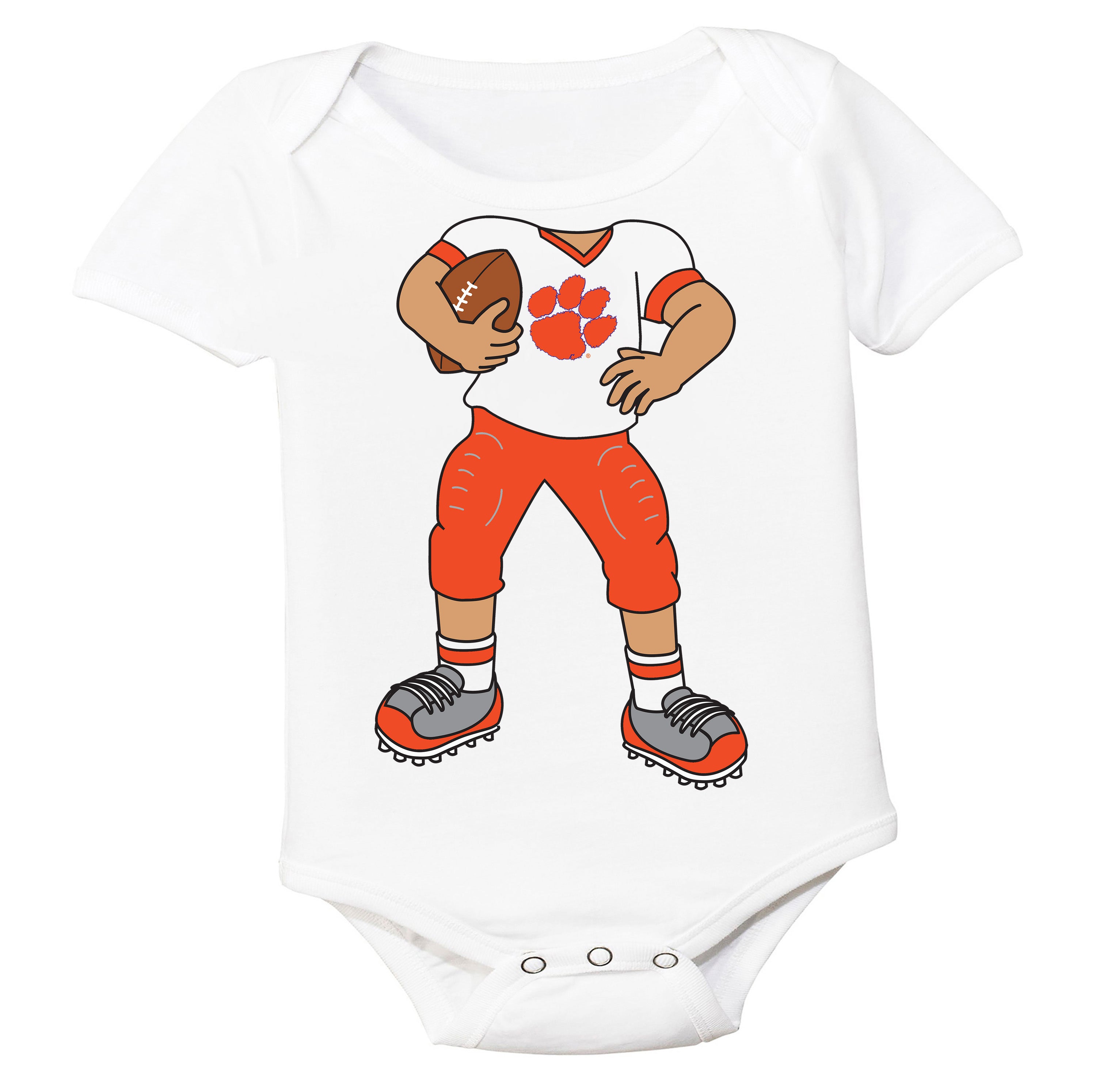 Clemson Tigers Heads Up! Football Player Baby Bodysuit