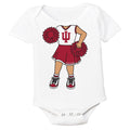Indiana Hoosiers Heads Up! Cheerleader Baby Bodysuit