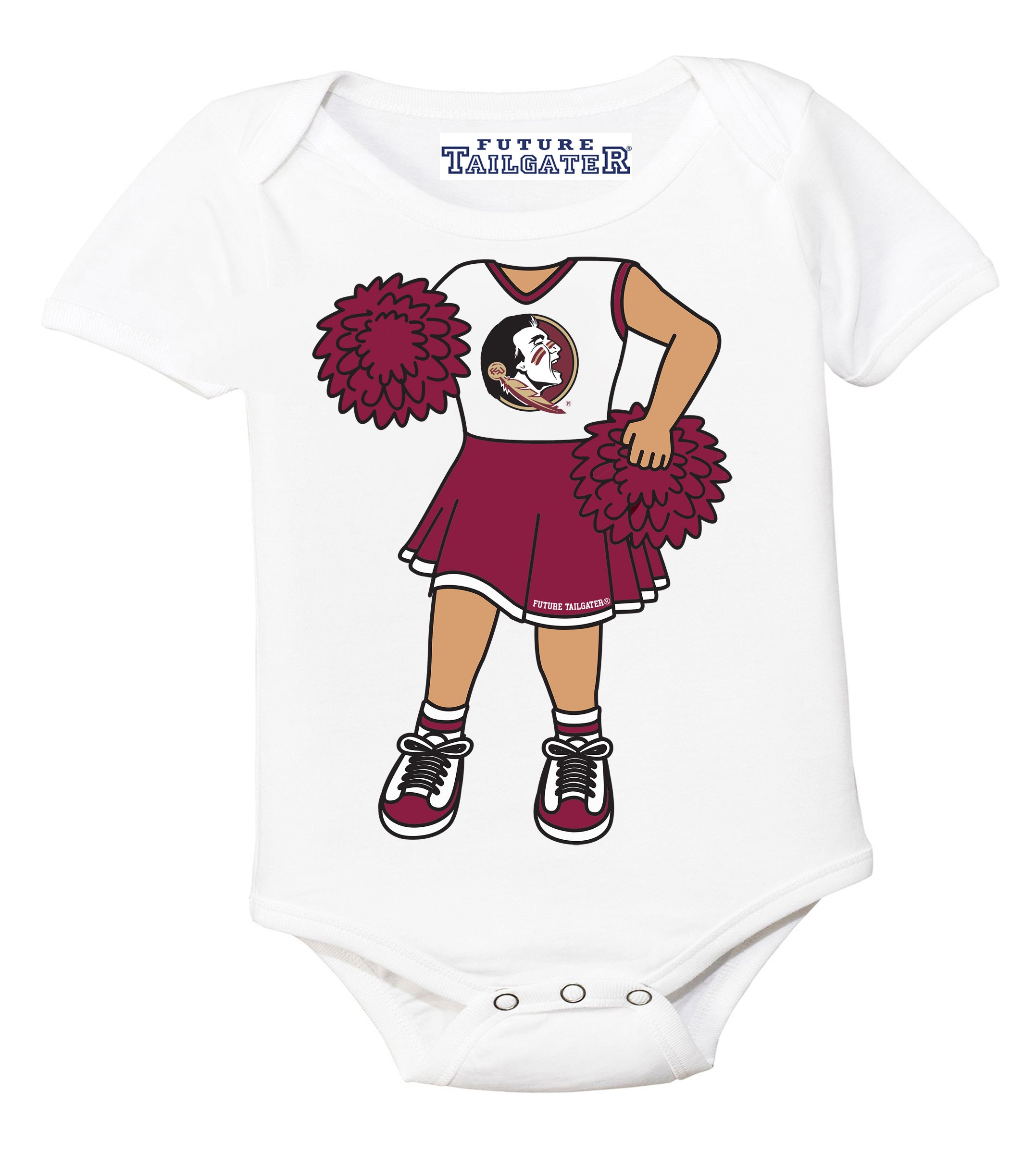 Florida State Seminoles Heads Up! Cheerleader Baby Bodysuit