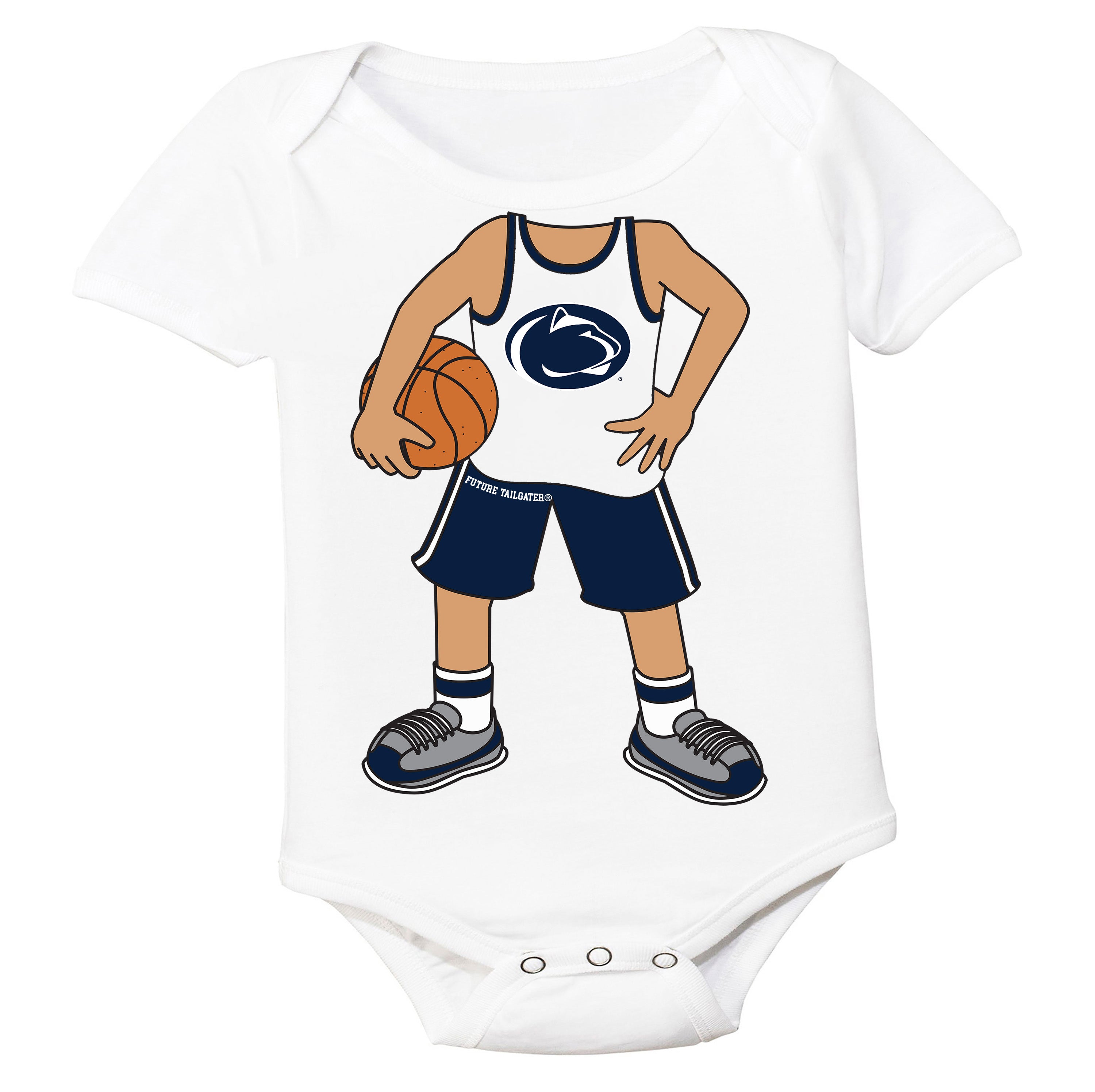 Penn State Nittany Lions Heads Up! Basketball Player Baby Bodysuit