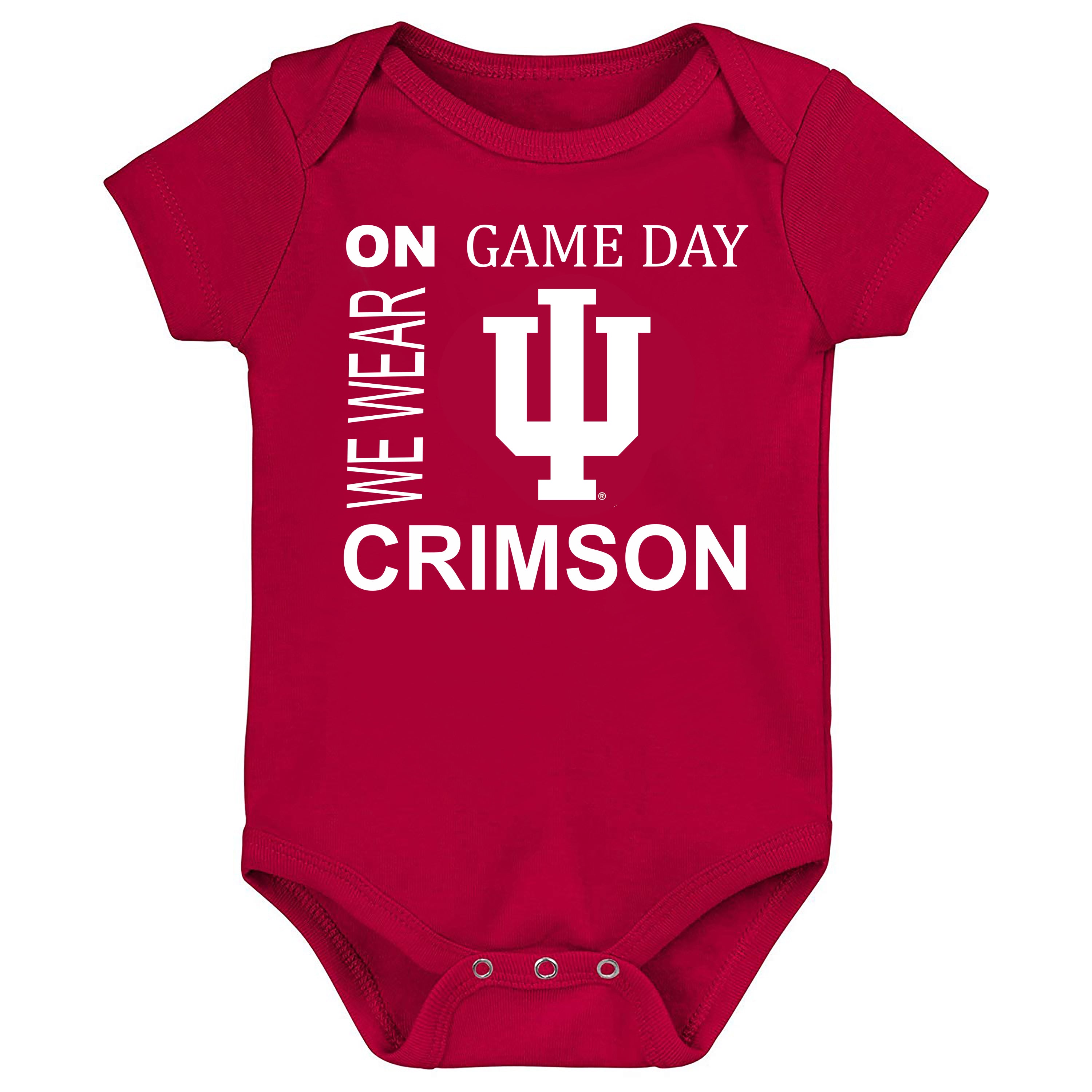 Indiana Hoosiers On Game Day Baby Bodysuit