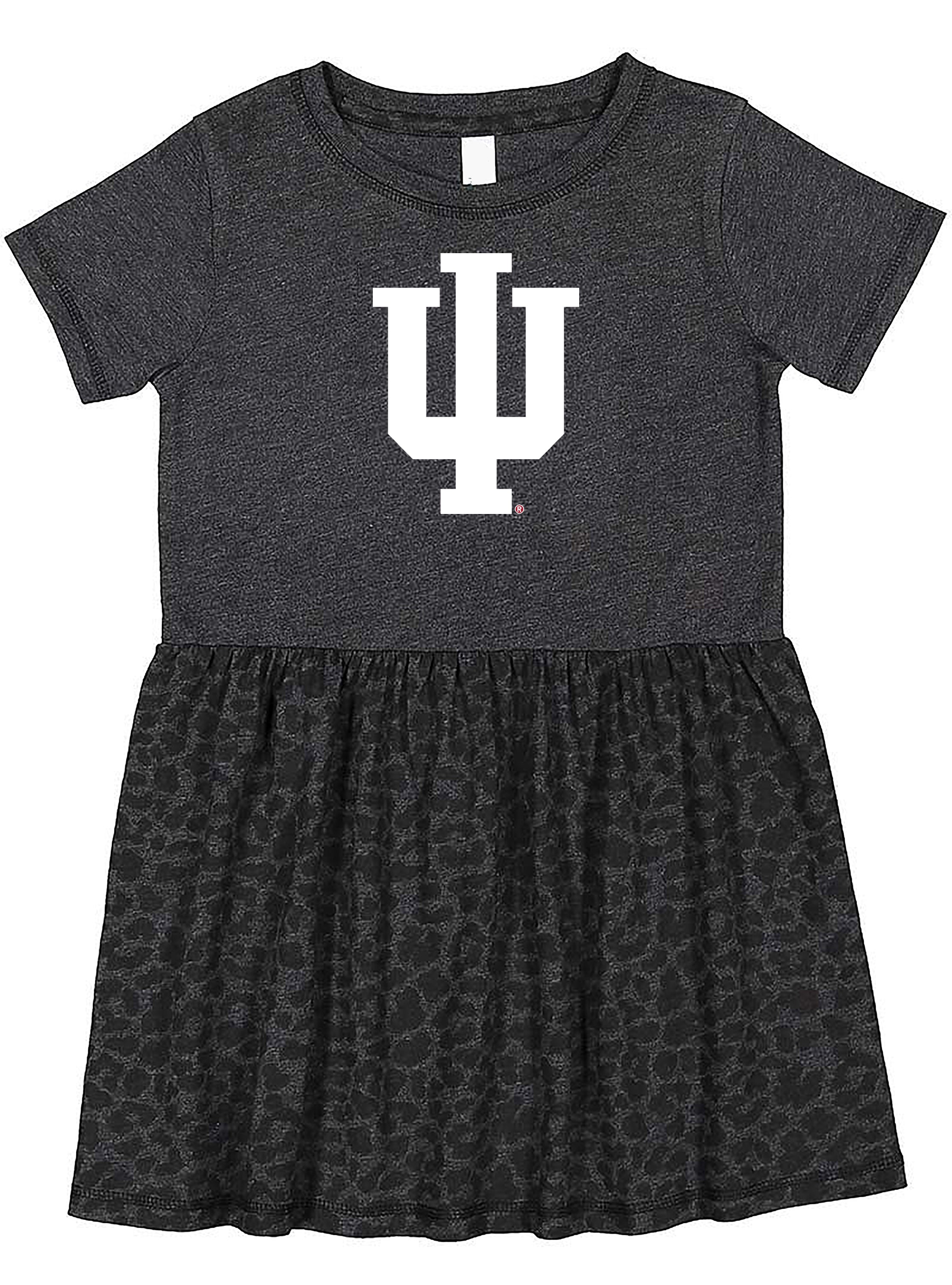 Indiana Hoosiers Toddler Dress - Smoke/Black Leopard