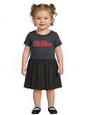 Mississippi Ole Miss Rebels Toddler Dress - Smoke/Black Leopard