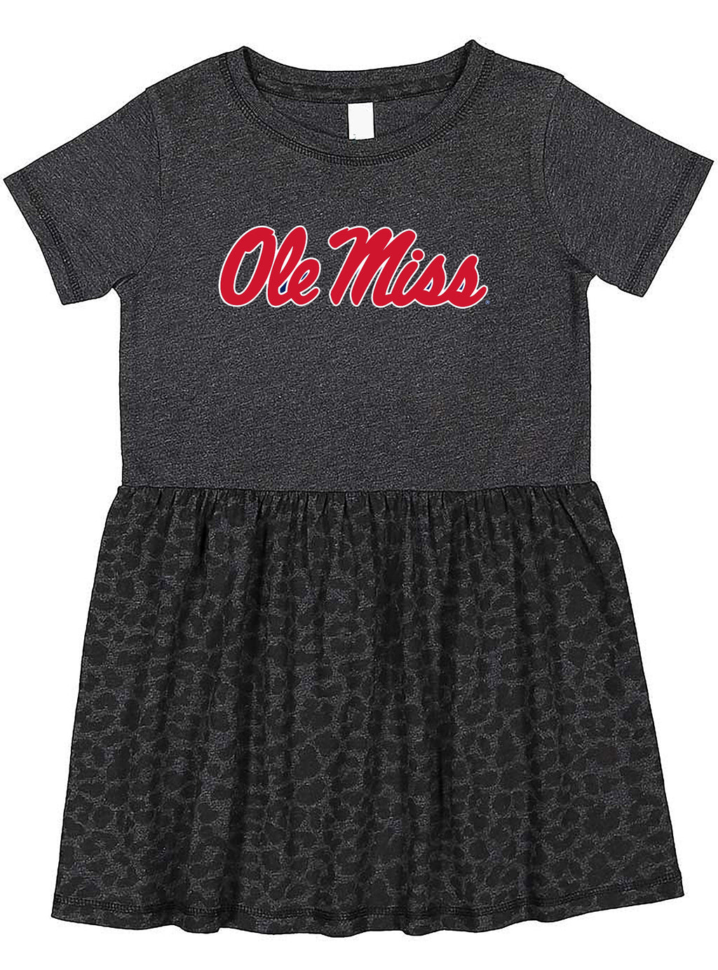Mississippi Ole Miss Rebels Toddler Dress - Smoke/Black Leopard