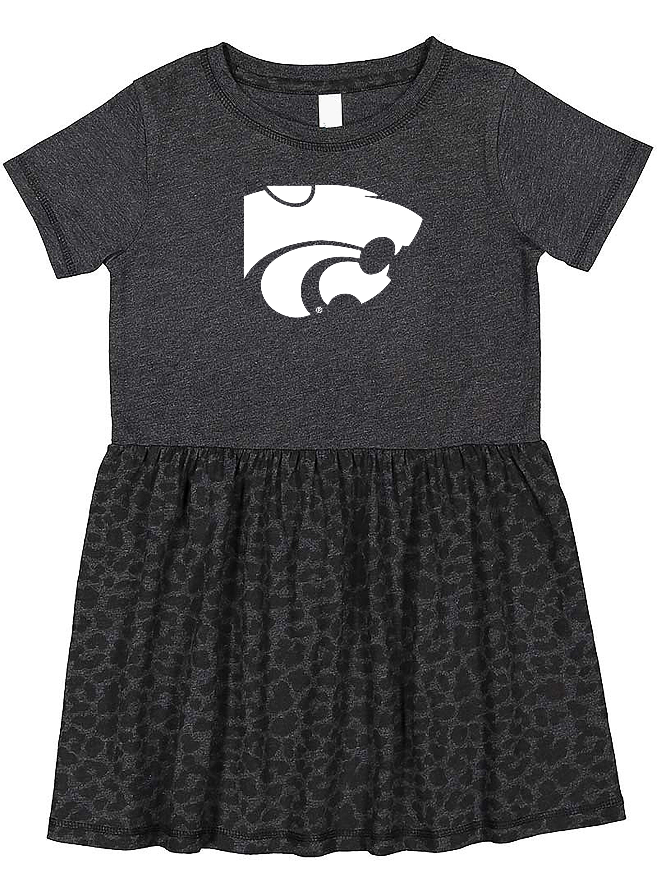 Kansas State Wildcats Toddler Dress - Smoke/Black Leopard