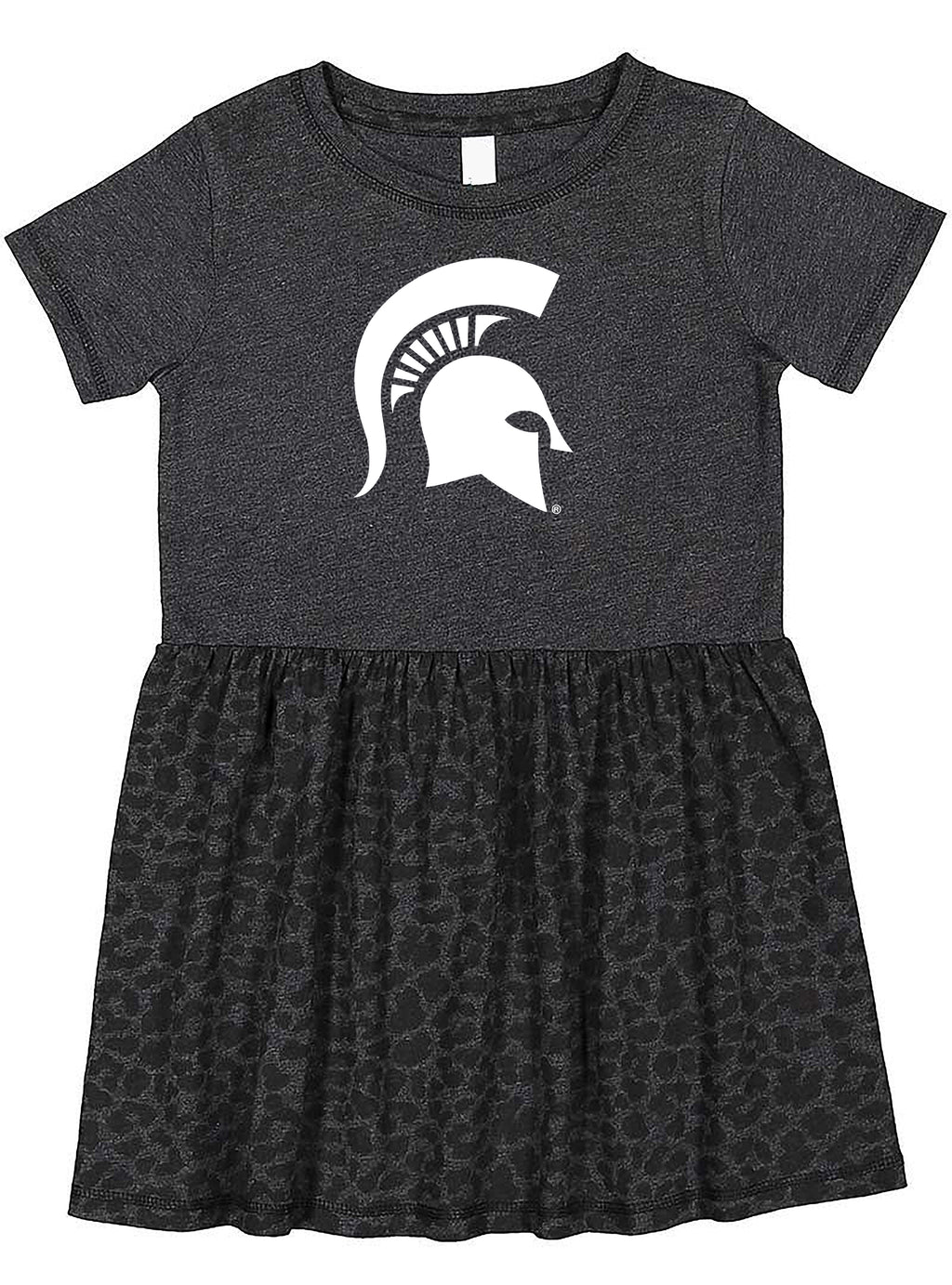 Michigan State Spartans Toddler Dress - Smoke/Black Leopard