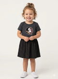 Florida State Seminoles Toddler Dress - Smoke/Black Leopard