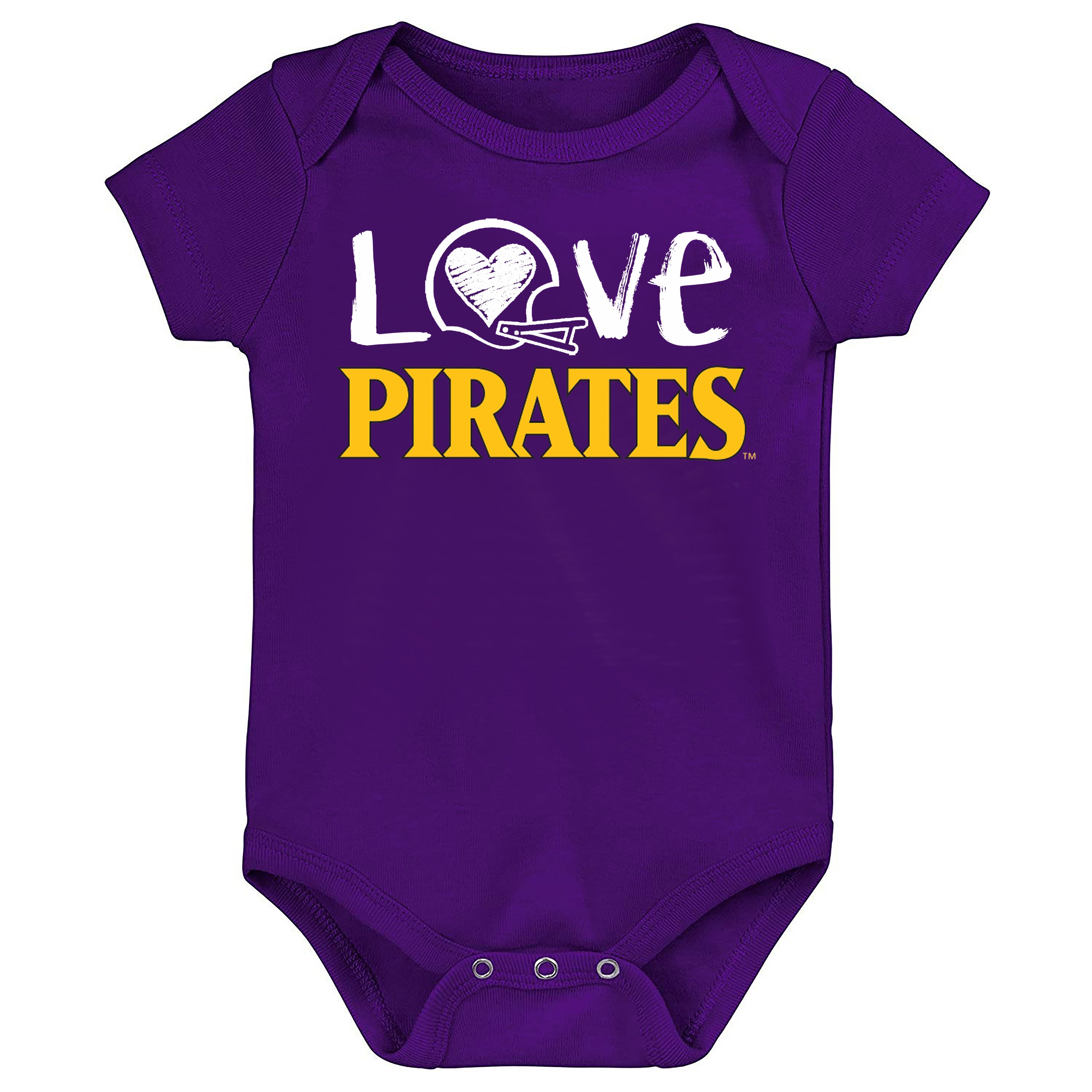 ECU Pirates Doodle Art Baby Bodysuit
