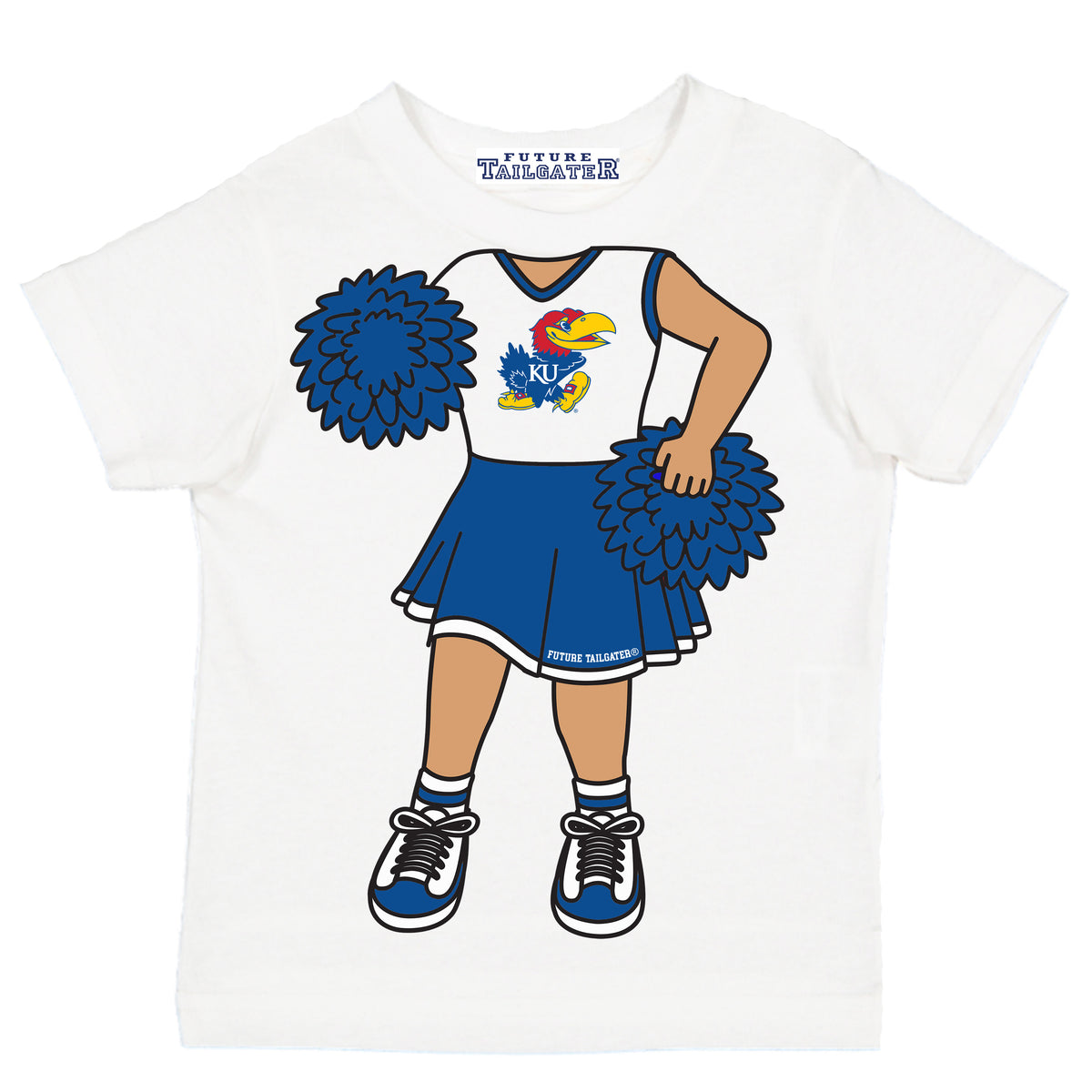 Kansas Jayhawks Heads Up! Cheerleader Baby/Toddler/Youth T-Shirt