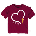 Arizona State Sun Devils Love Heart Baby/Toddler/Youth T-Shirt