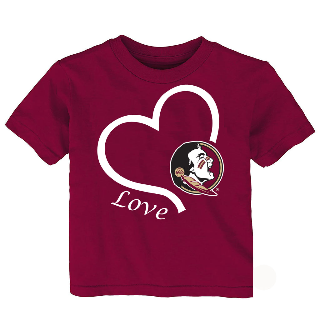 Florida State Seminoles Love Heart Baby/Toddler/Youth T-Shirt
