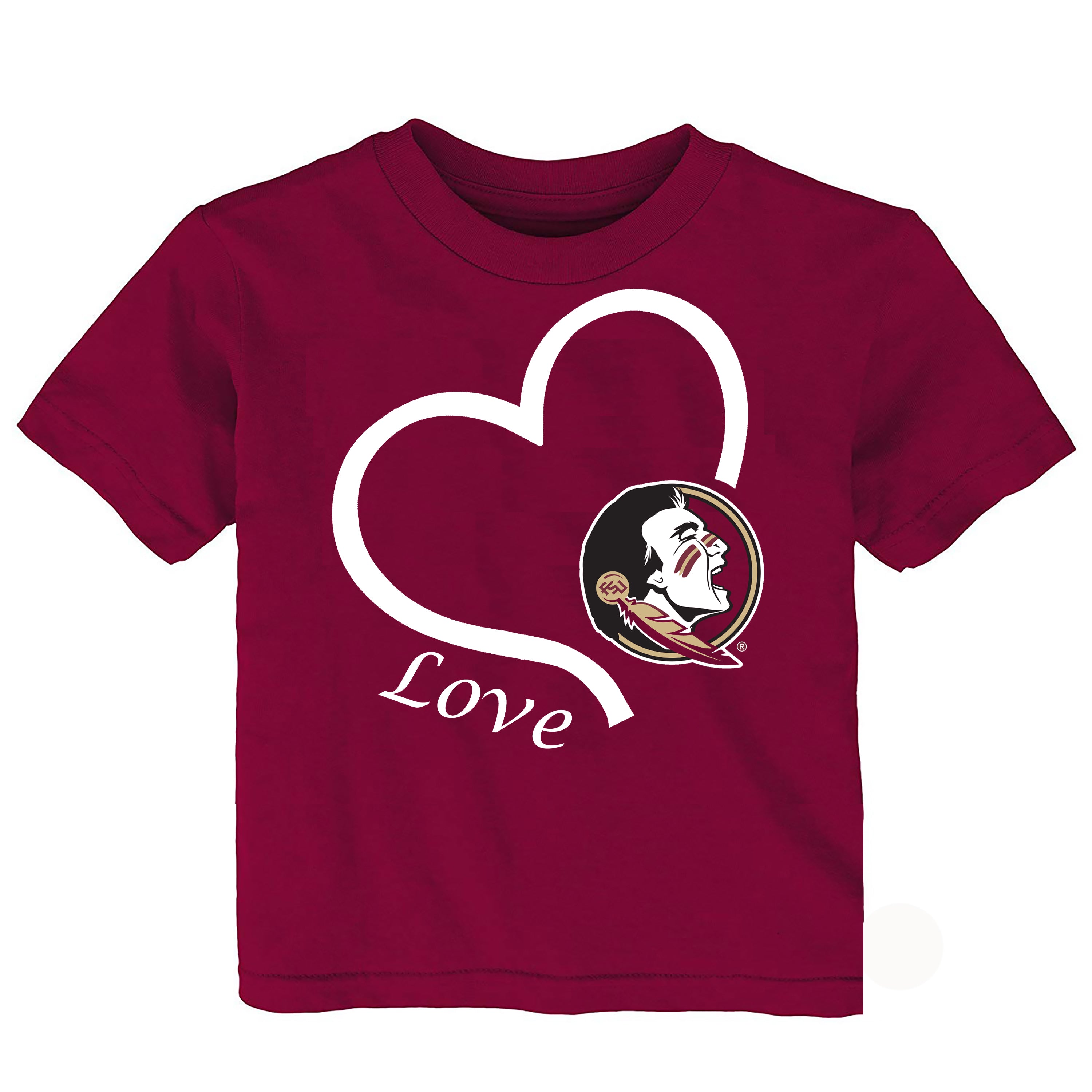Florida State Seminoles Love Heart Baby/Toddler/Youth T-Shirt