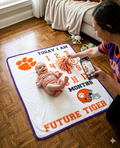 Clemson Tigers Baby Milestone Blanket