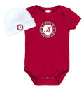 Alabama Crimson Tide LOGO Baby Onesie and Cap Set