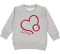 Alabama Crimson Tide Love Heart Baby/Toddler/Youth Sweatshirt