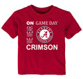 Alabama Crimson Tide On Game Day Baby/Toddler/Youth T-Shirt