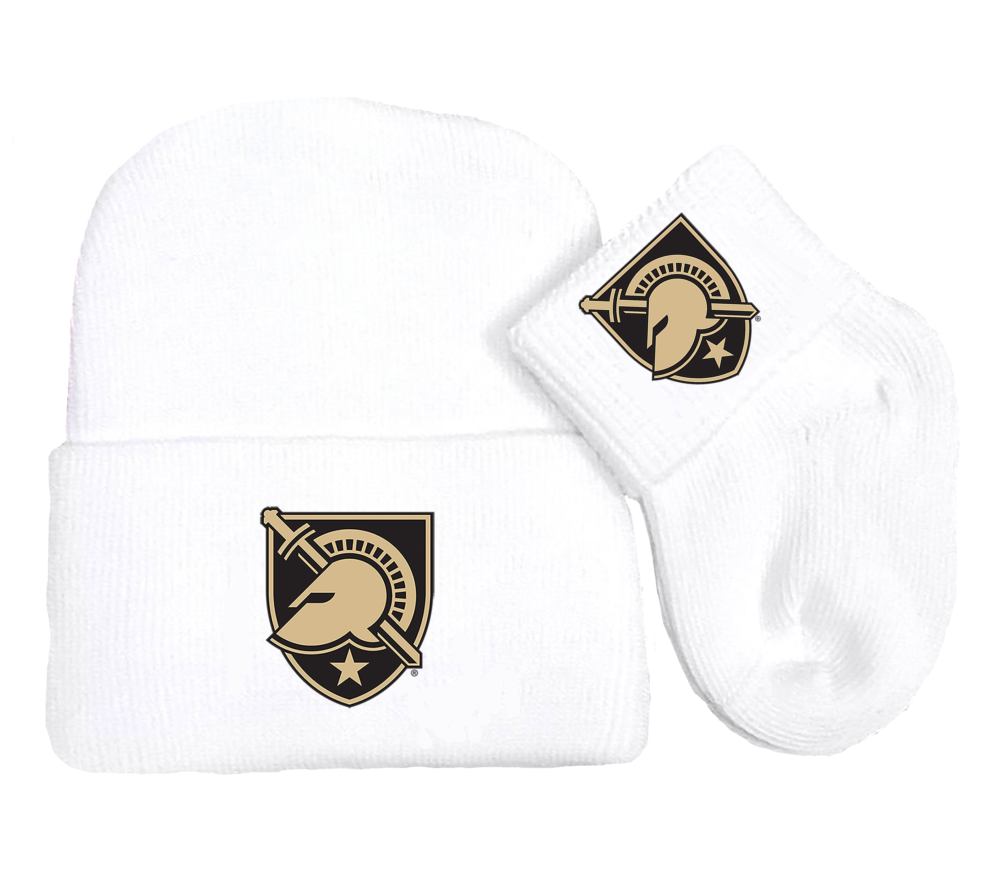 Army Black Knights Baby Knit Cap and Socks Set