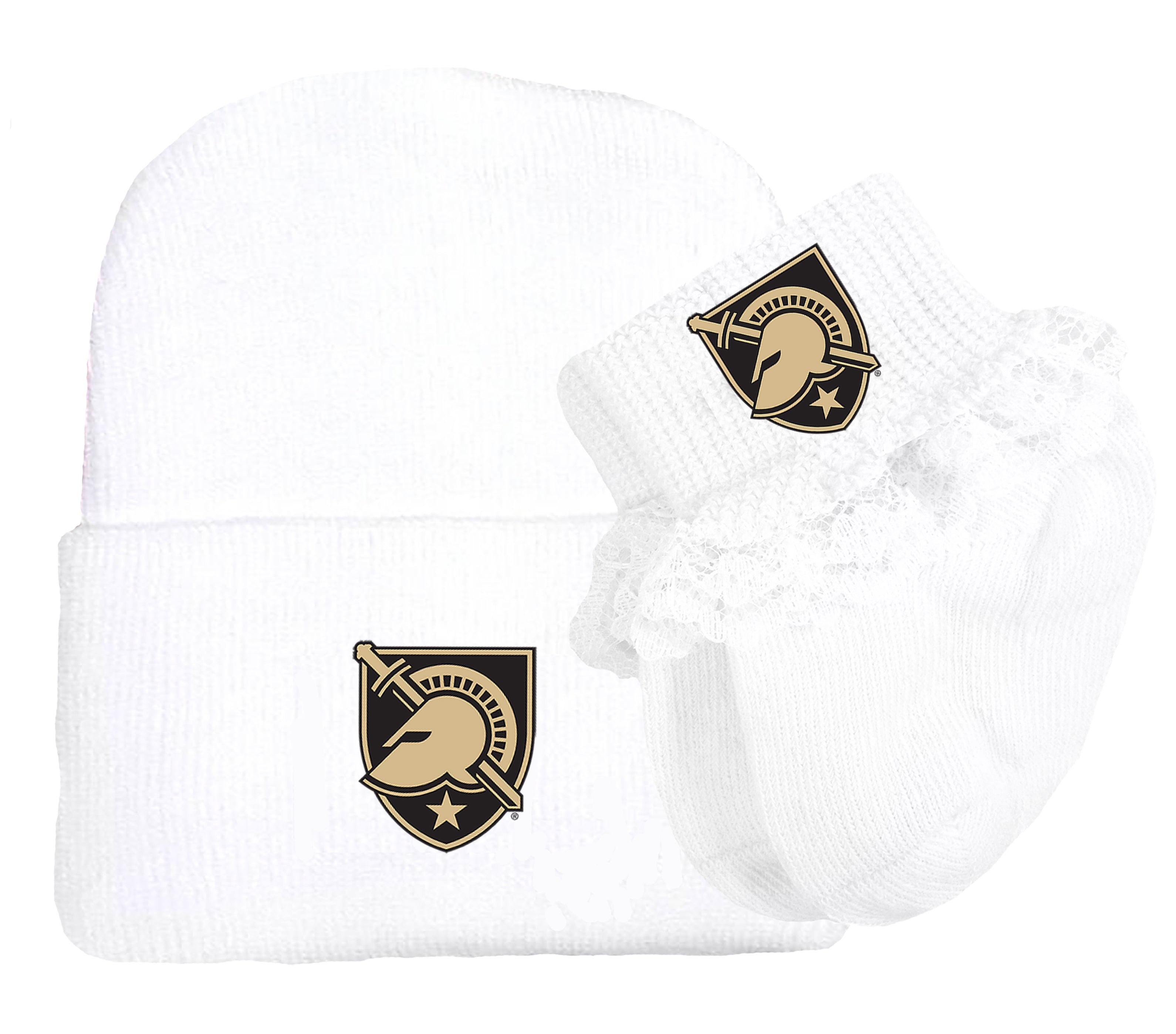 Army Black Knights Baby Knit Cap and Socks Set