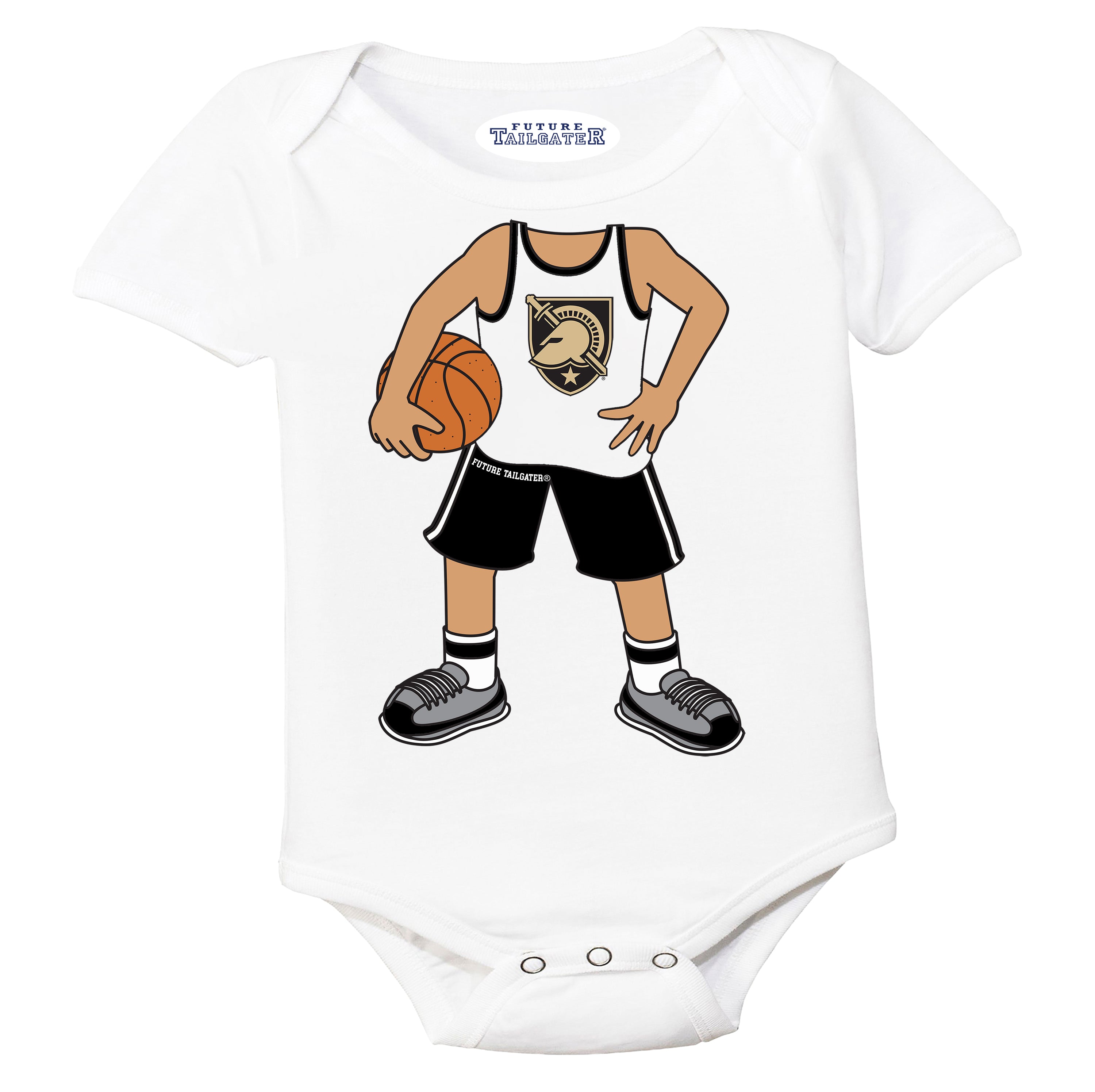 Army Black Knights Heads Up! Basketball Player Baby Bodysuit
