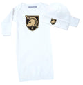 Army Black Knights LOGO Baby Layette Gown and Cap Set - White