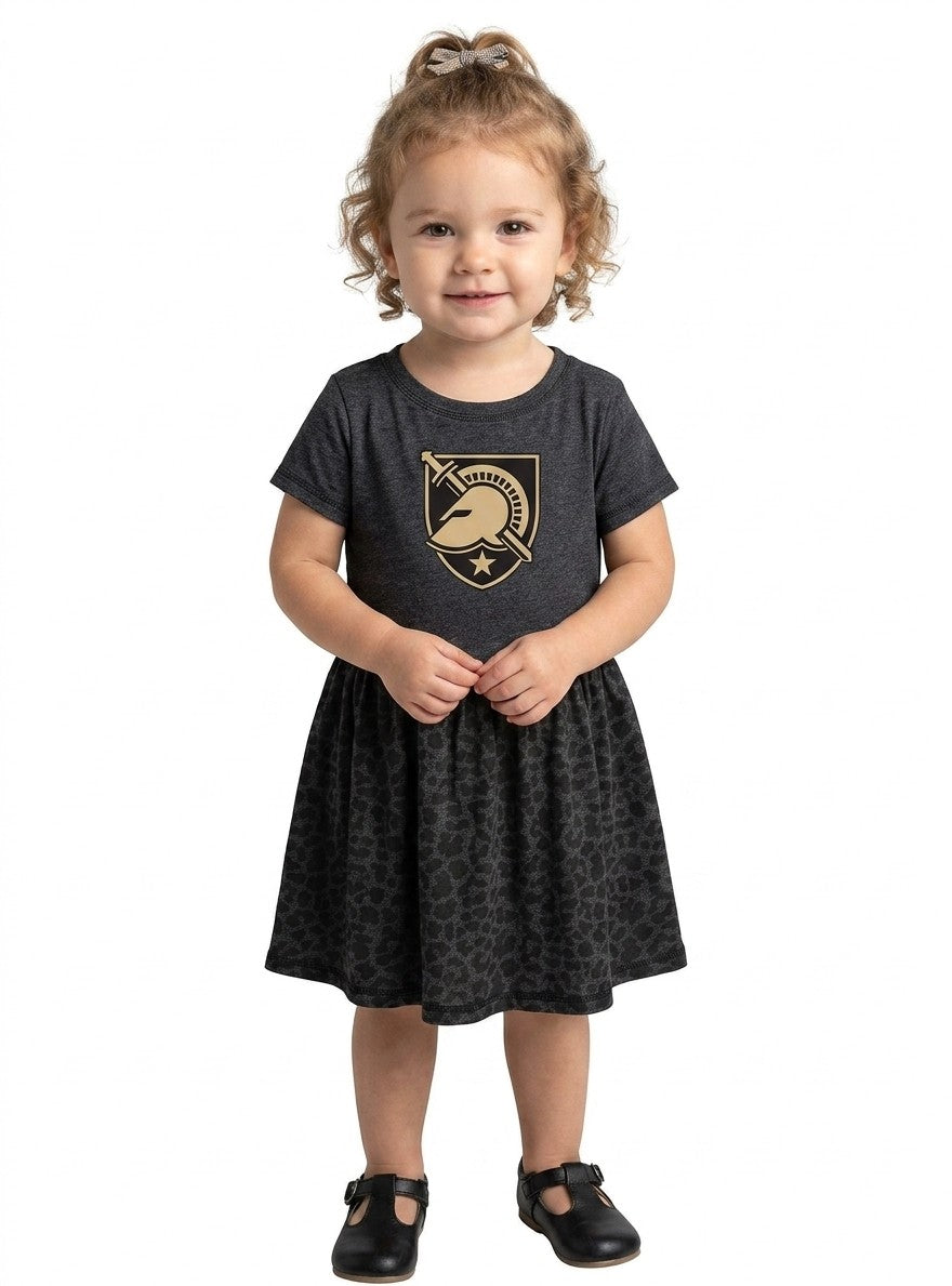 Army Black Knights Toddler Dress - Smoke/Black Leopard