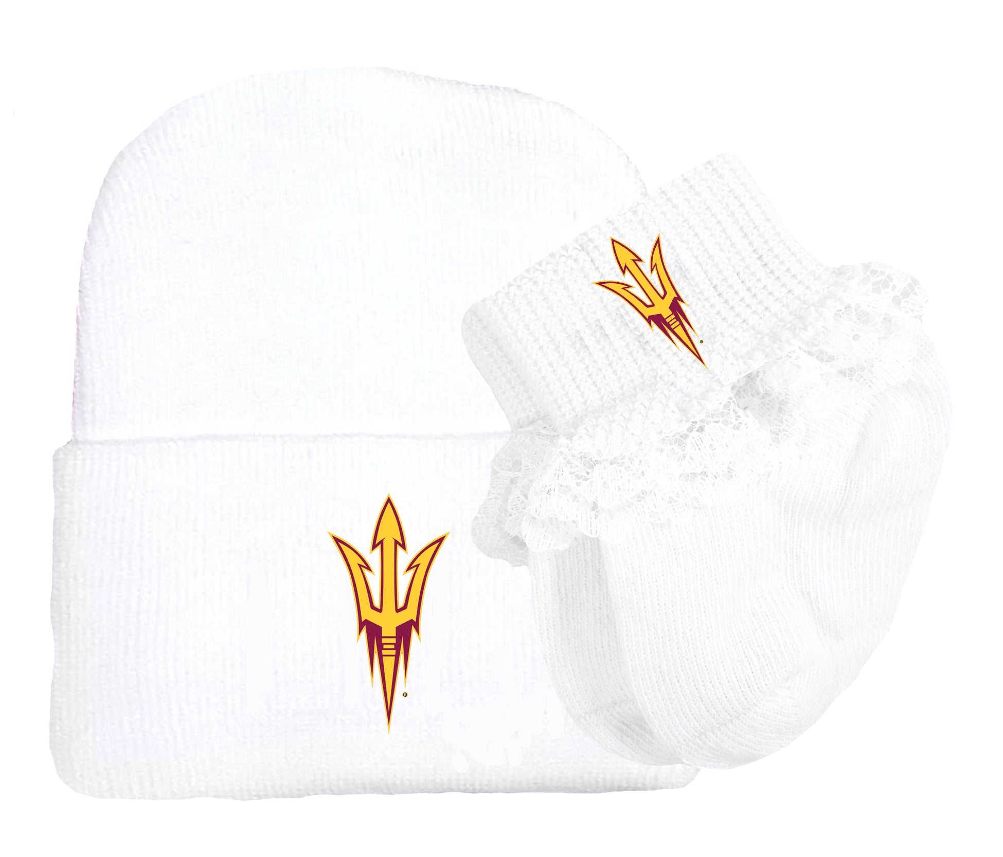 Arizona State Sun Devils Baby Knit Cap and Socks Set