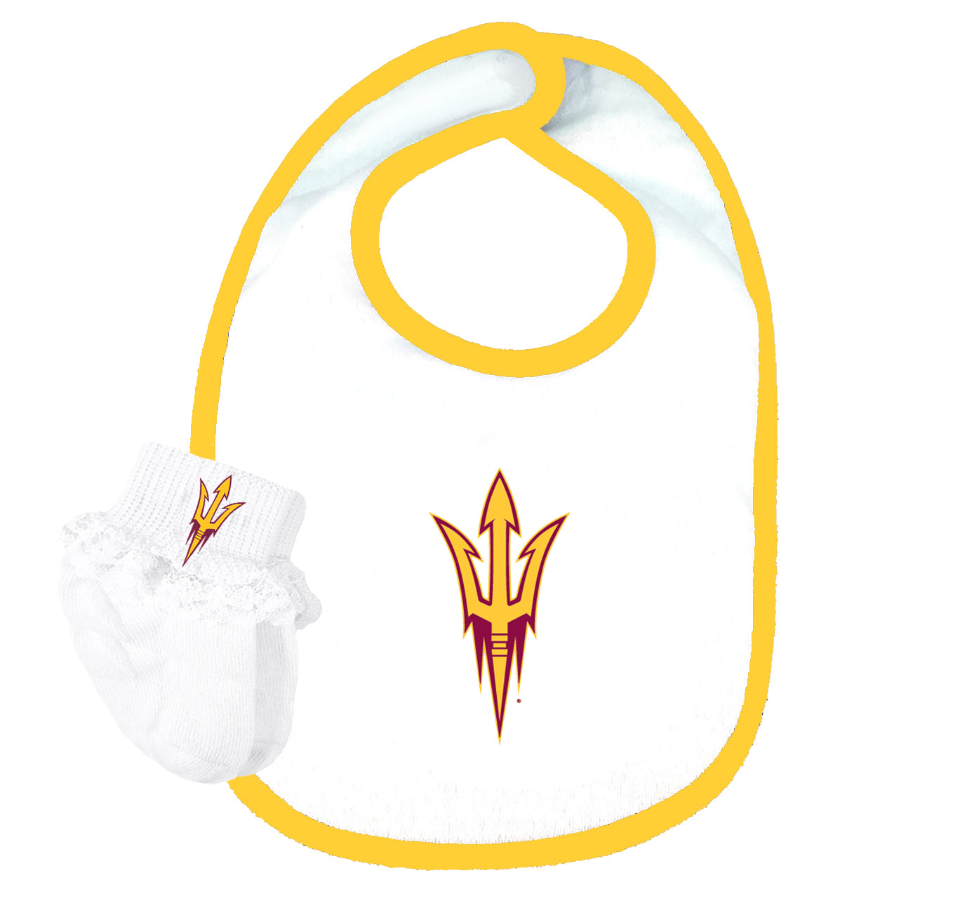 Arizona State Sun Devils Baby Bib and Socks Set
