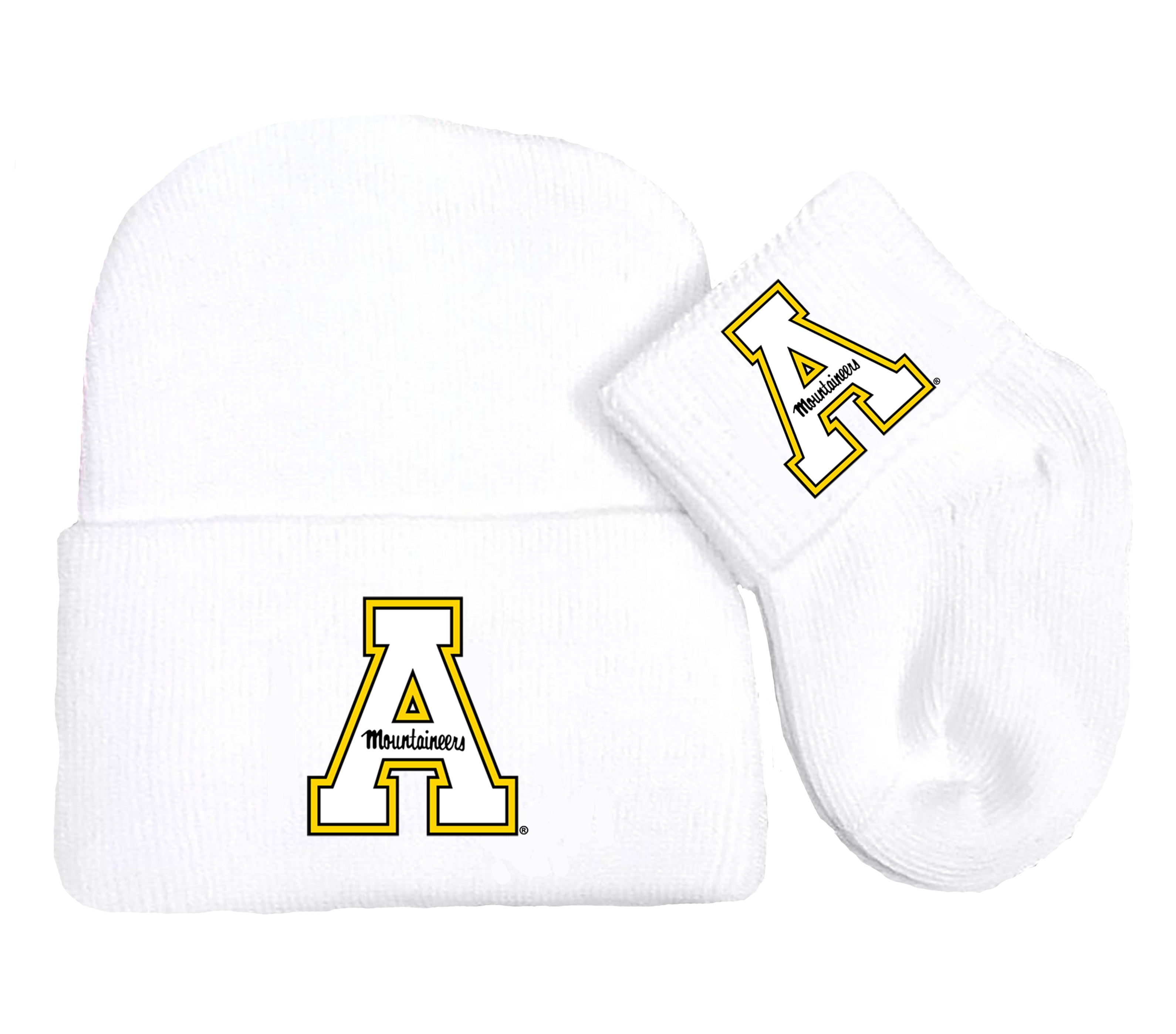Appalachian State Mountaineers Baby Knit Cap and Socks Set
