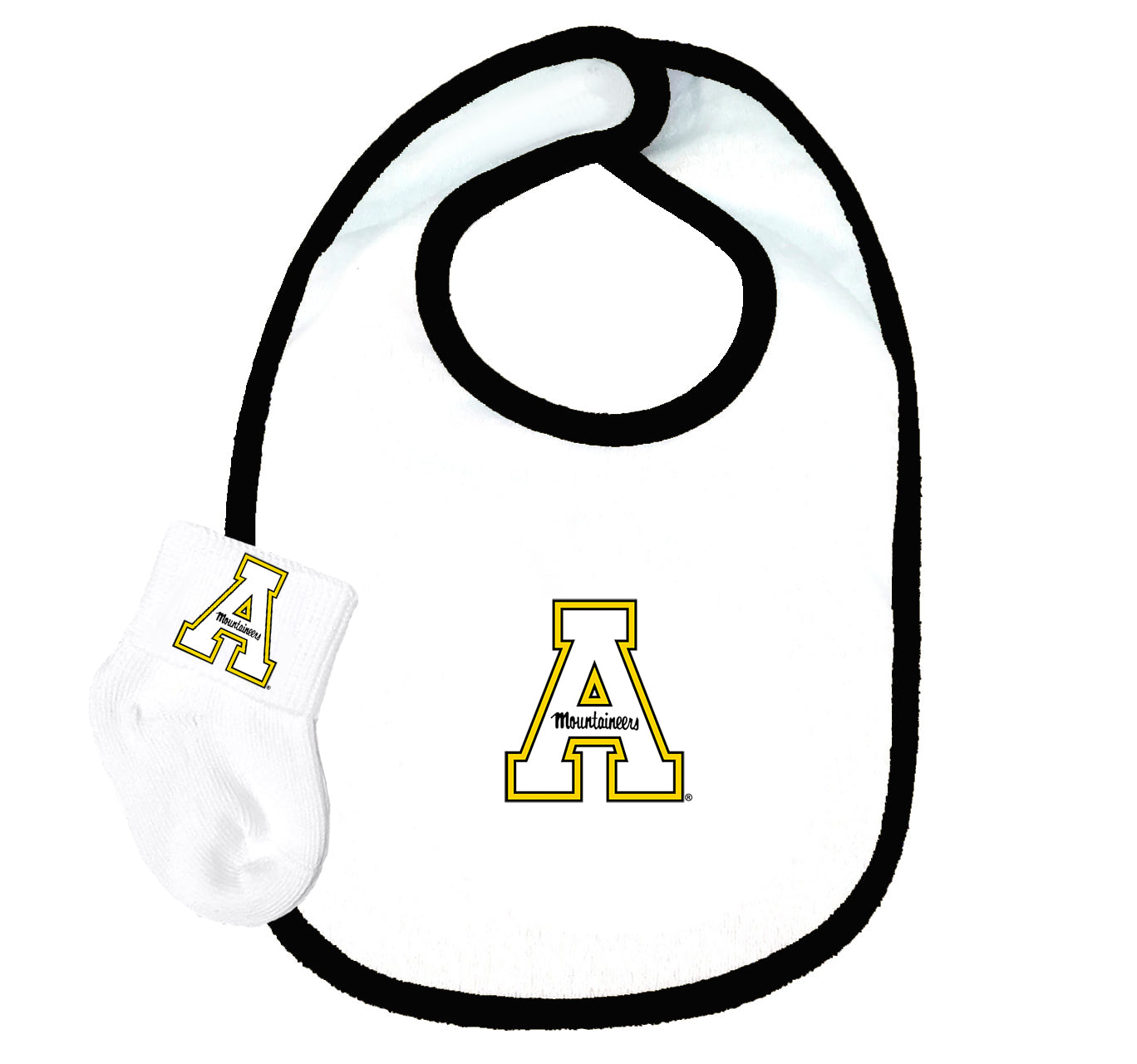 Appalachian State Mountaineers Baby Bib and Socks Set