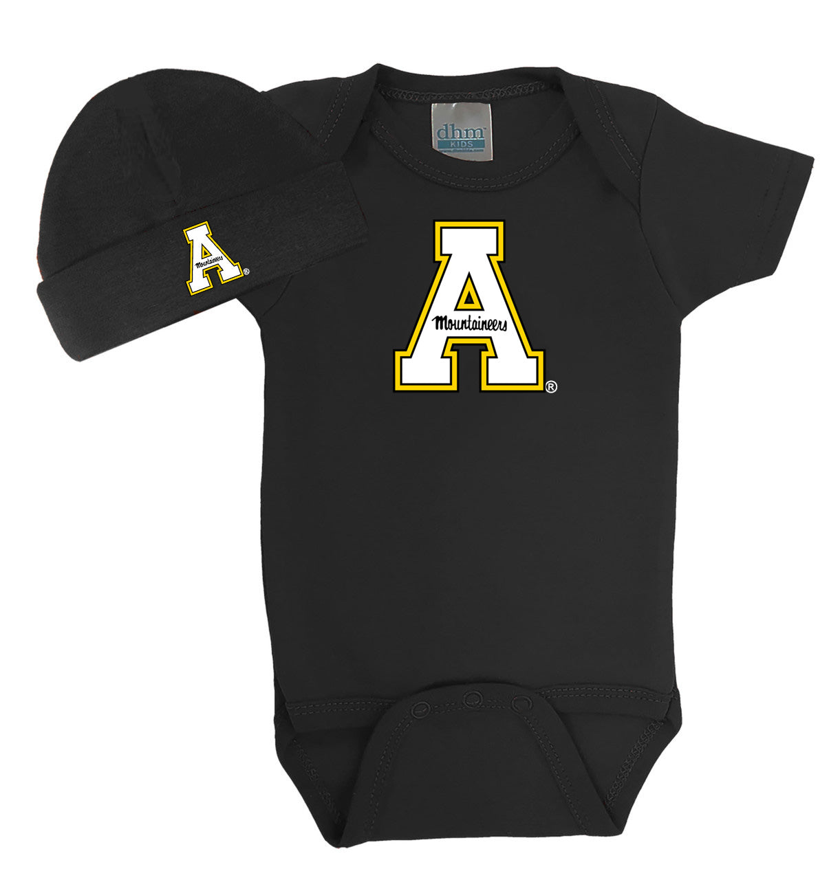 Appalachian State Mountaineers LOGO Baby Bodysuit and Cap Set