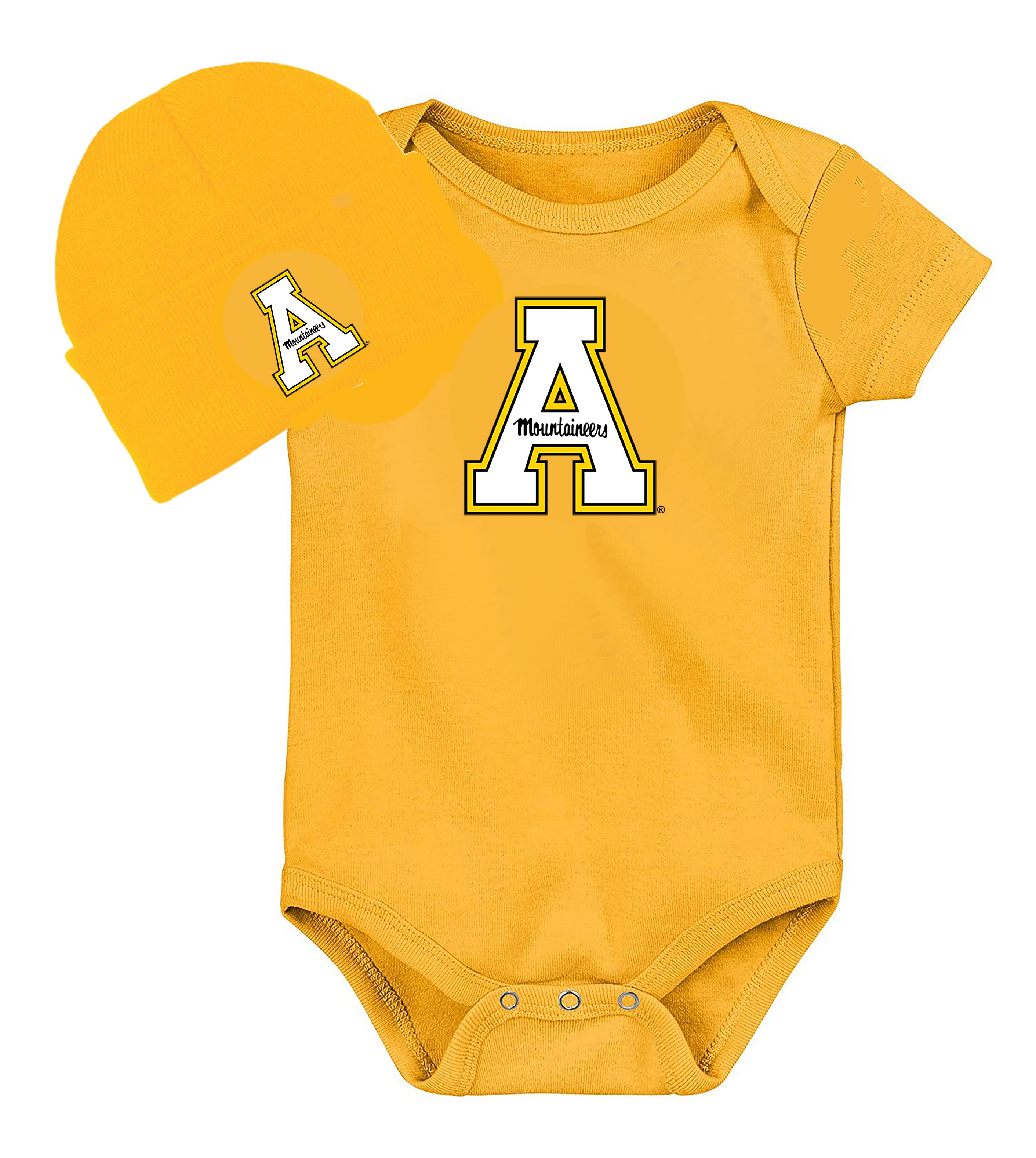 Appalachian State Mountaineers LOGO Baby Onesie and Cap Set