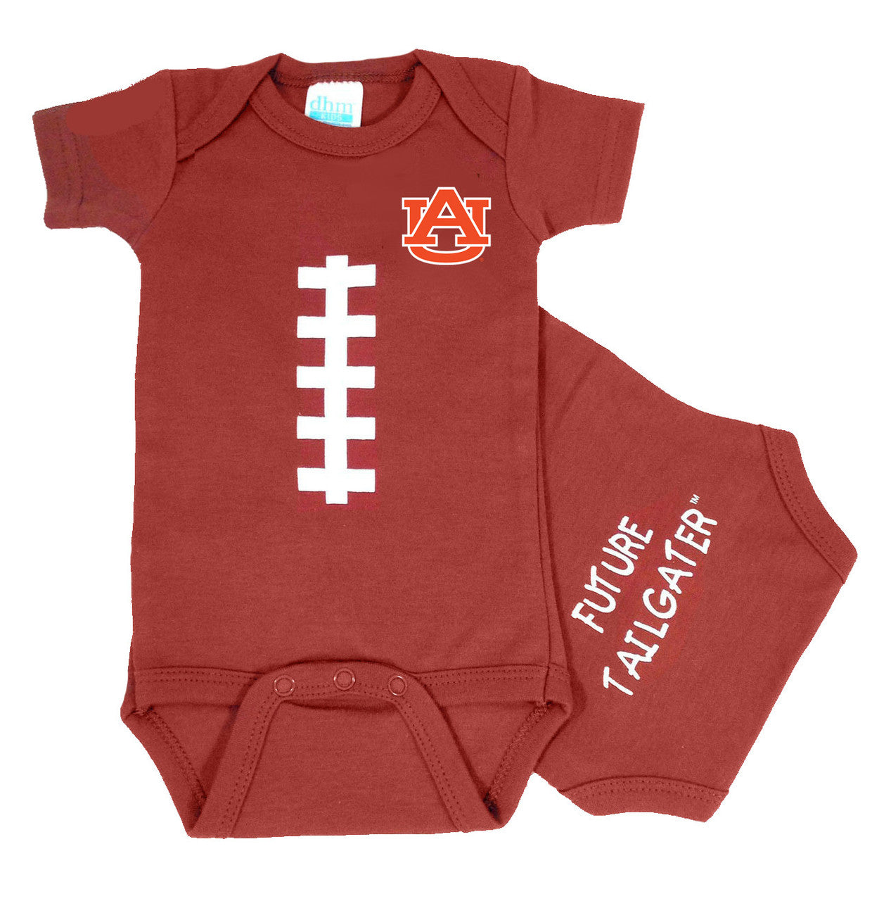 Auburn Tigers Brown Football Baby Bodysuit