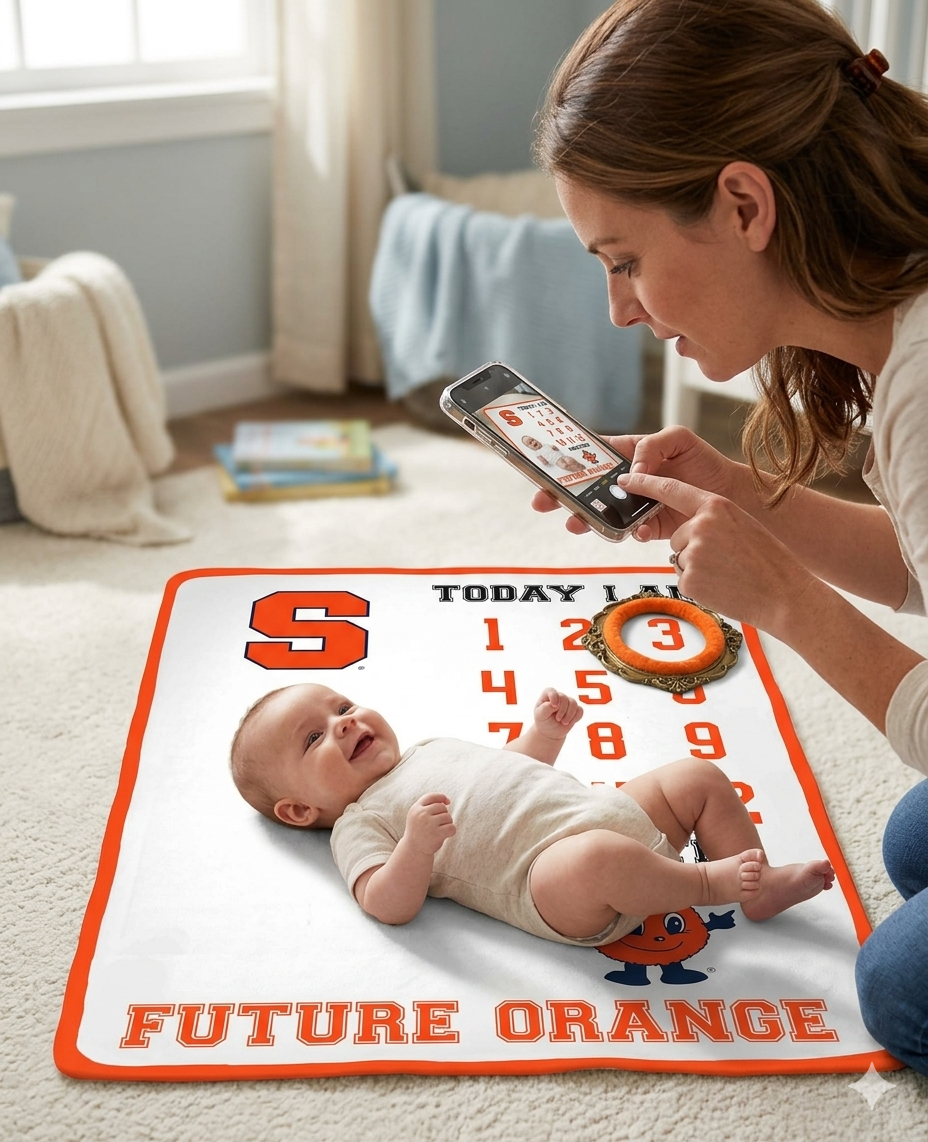 Syracuse Orange Baby Milestone Blanket