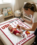 USC Trojans Baby Milestone Blanket