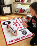 Georgia Bulldogs Baby Milestone Blanket