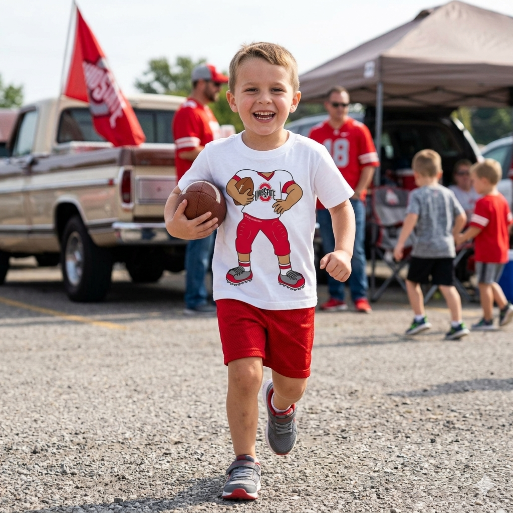 Ohio State Buckeyes Heads Up! Football Player Baby/Toddler/Youth T-Shirt