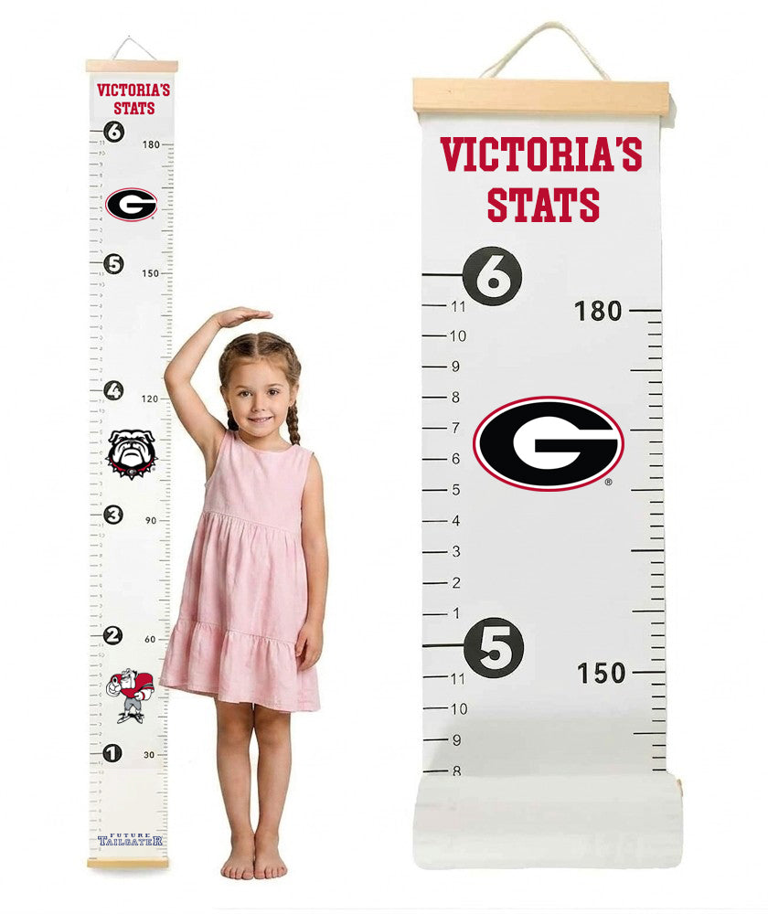 Georgia Bulldogs Baby Height Growth Chart for Kids - Personalized