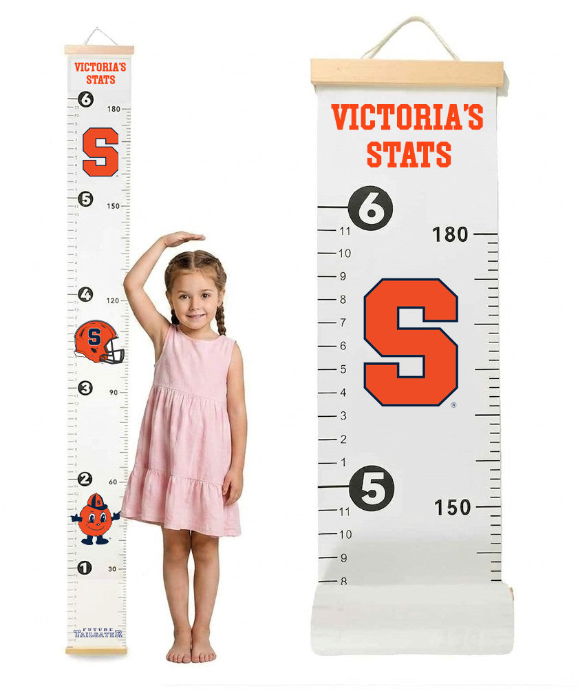 Syracuse Orange Baby Height Growth Chart for Kids - Personalized