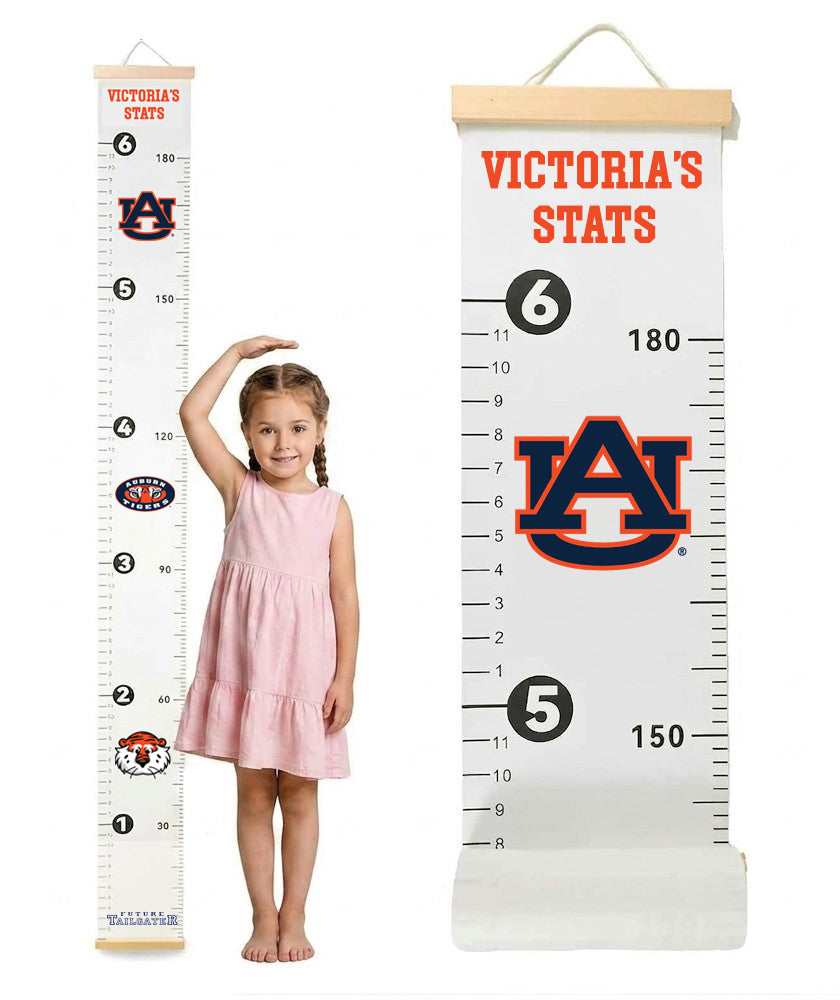 Auburn Tigers Tide Baby Height Growth Chart for Kids - Personalized