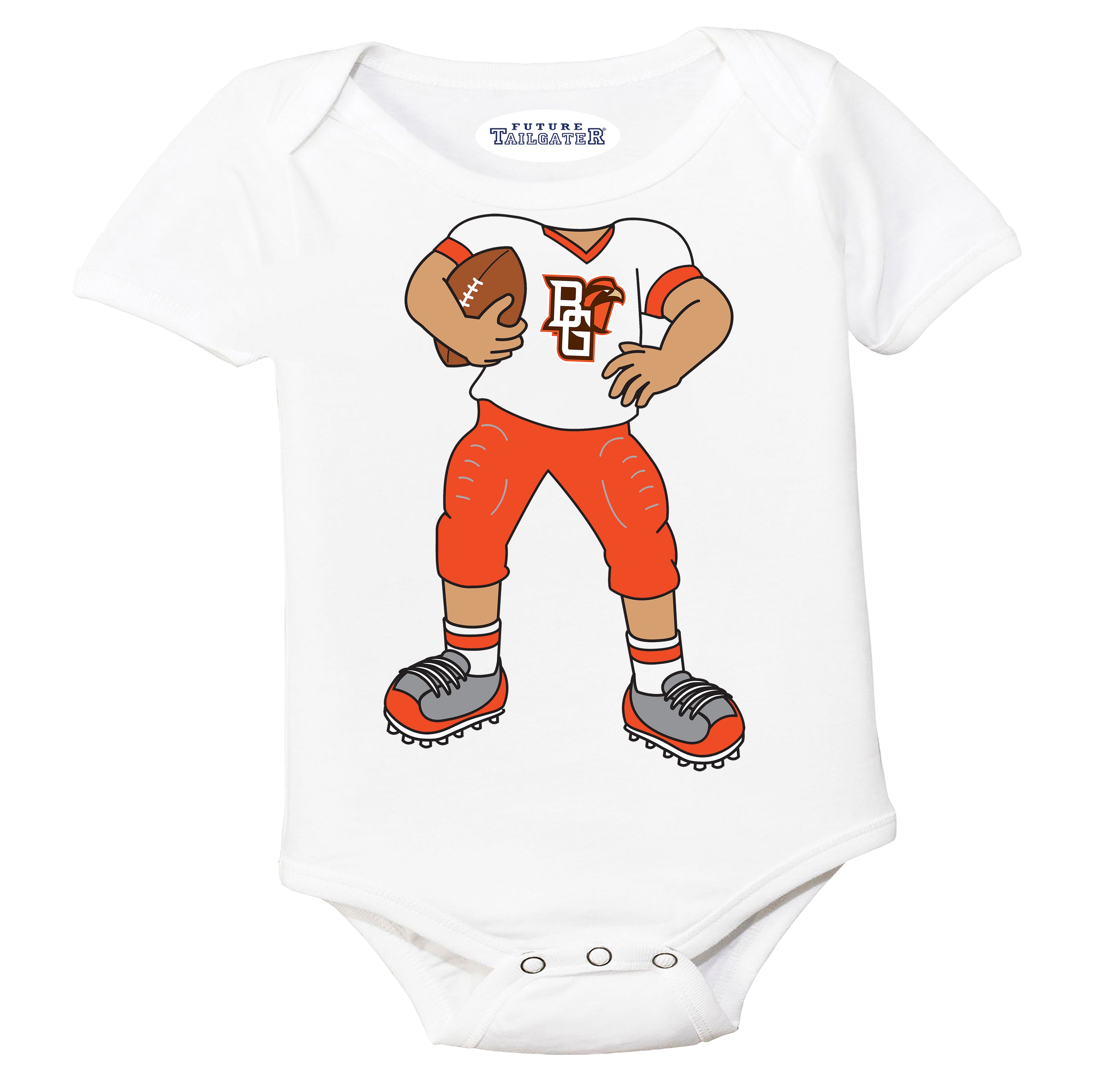 Bowling Green St. Falcons Heads Up! Football Player Baby Bodysuit