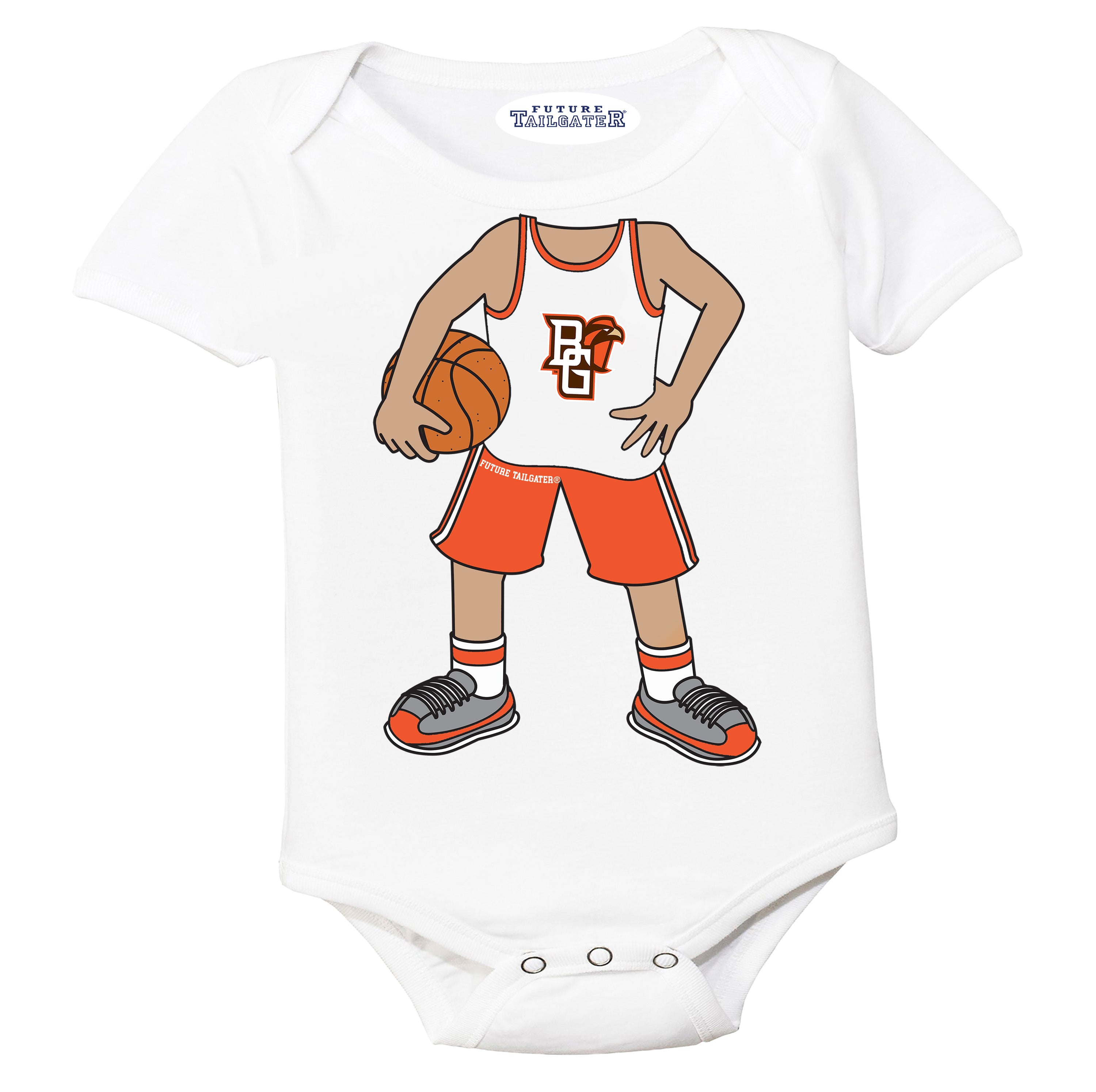 Bowling Green St. Falcons Heads Up! Basketball Player Baby Bodysuit