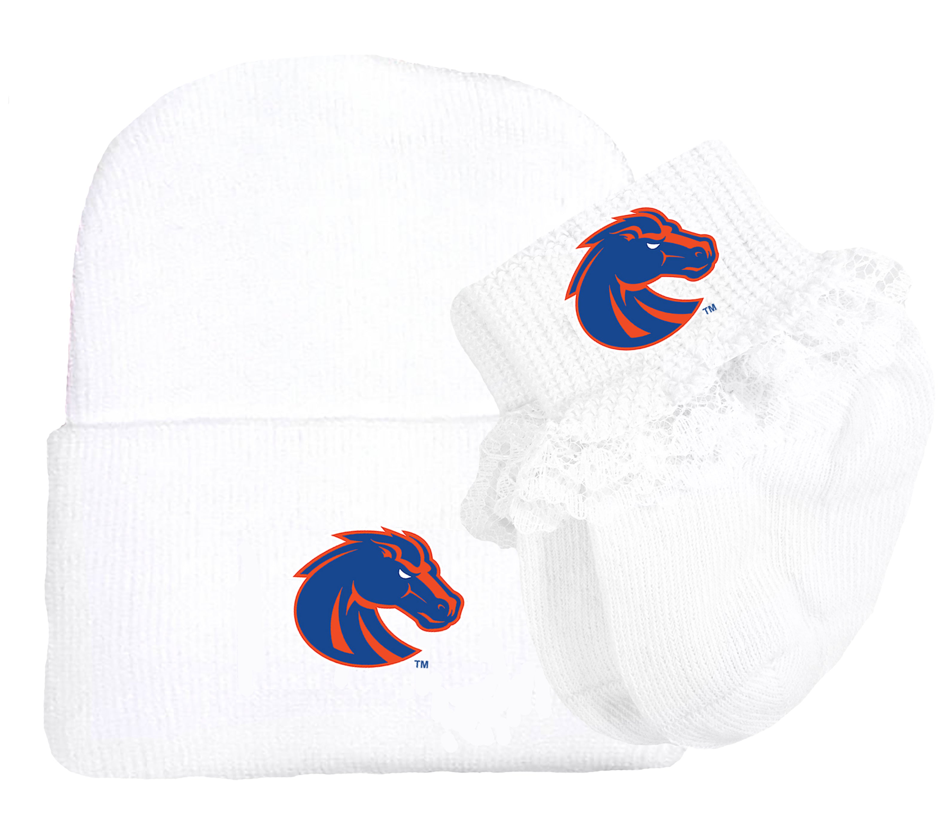 Boise State Broncos Baby Knit Cap and Socks Set