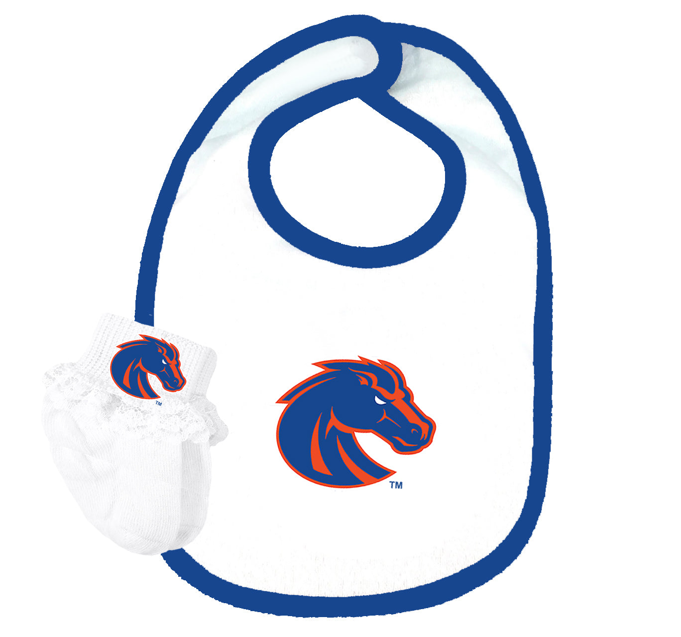 Boise State Broncos Baby Bib and Socks Set