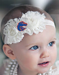 Boise State Broncos Baby/Toddler Shabby Flower Hair Bow Headband