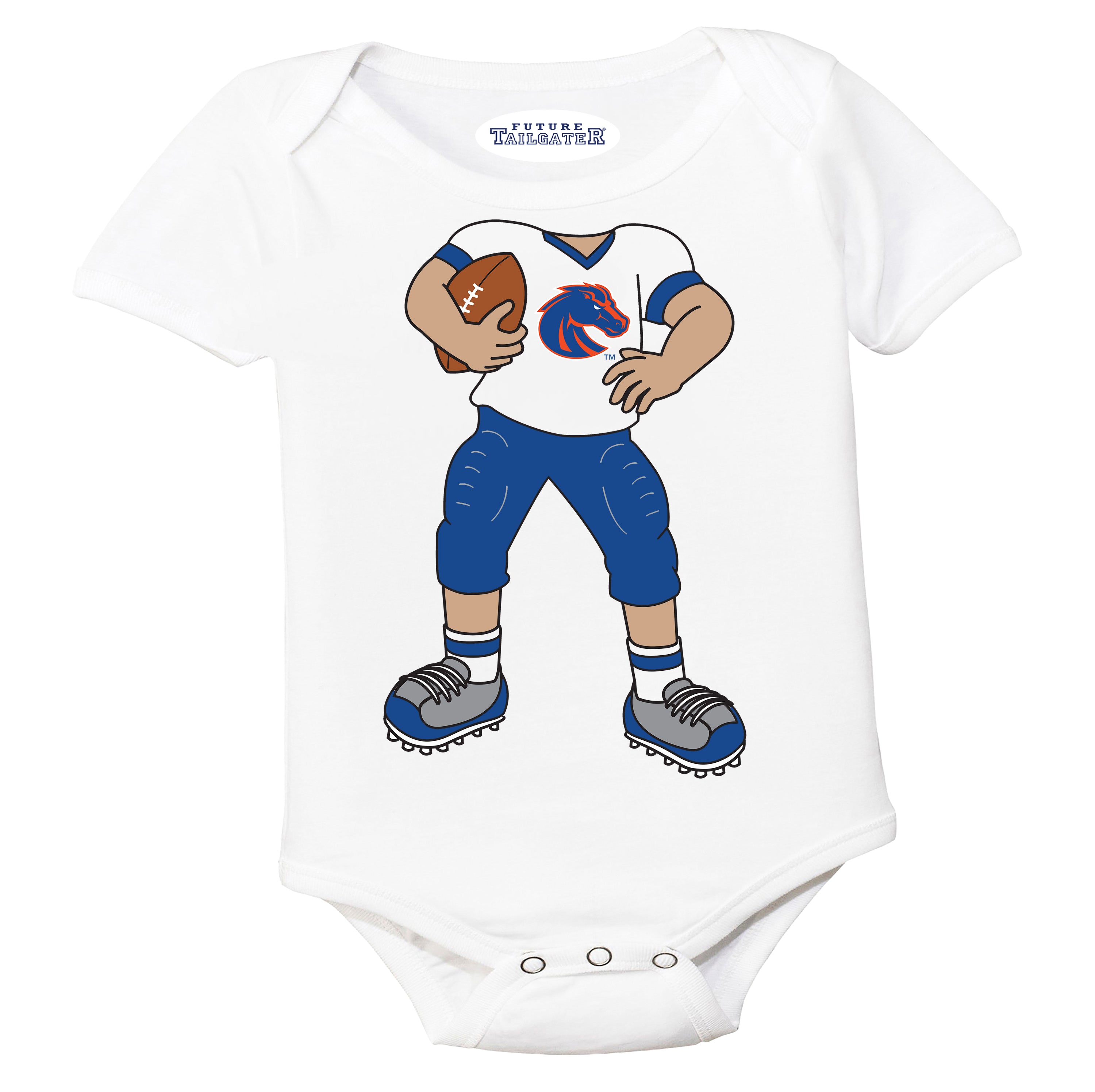 Boise State Broncos Heads Up! Football Player Baby Bodysuit