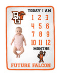 Bowling Green St. Falcons Baby Milestone Blanket
