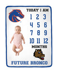 Boise State Broncos Baby Milestone Blanket